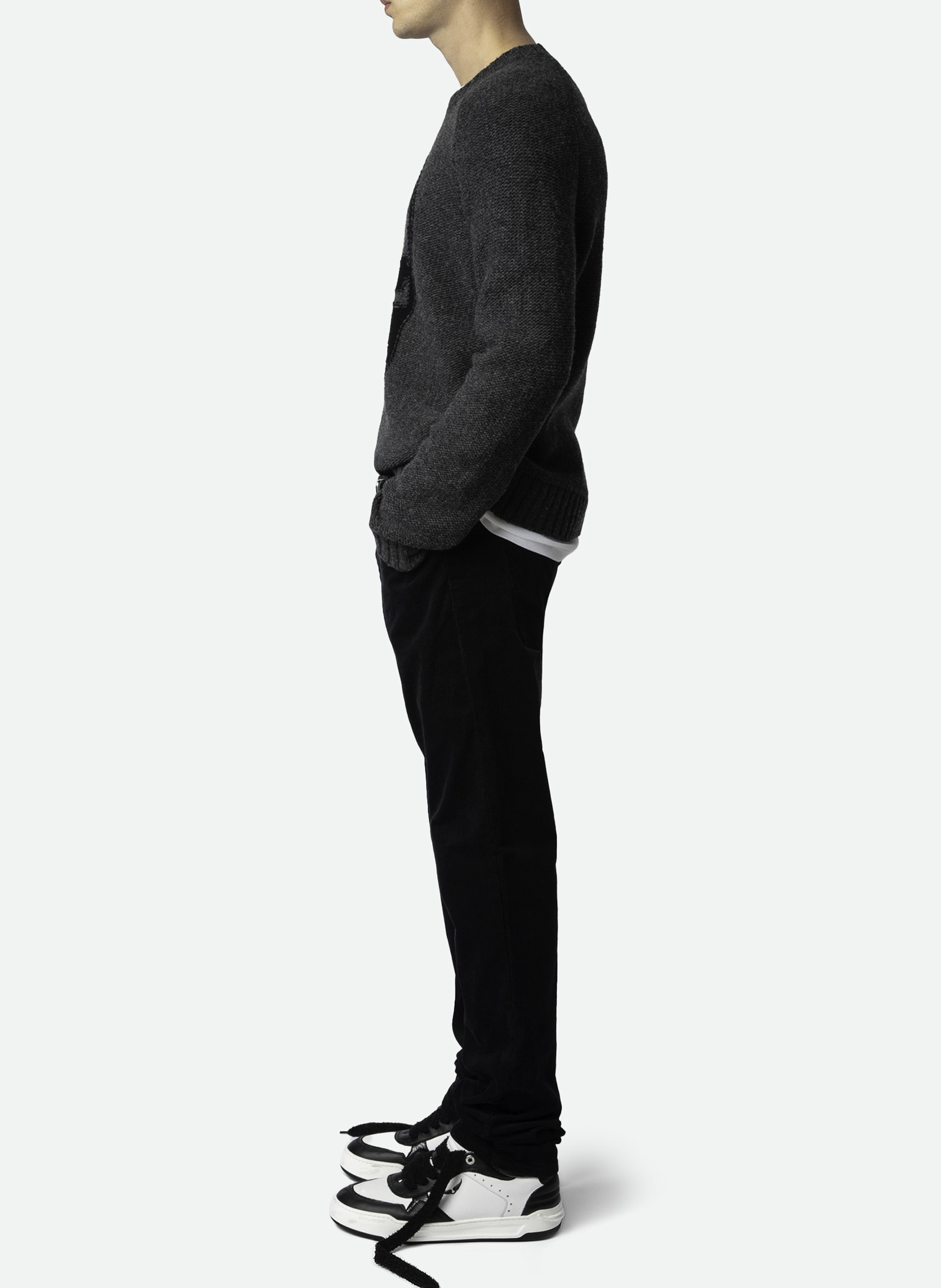 Fitted cotton blend pants "Steeve" ZADIG&VOLTAIRE Black