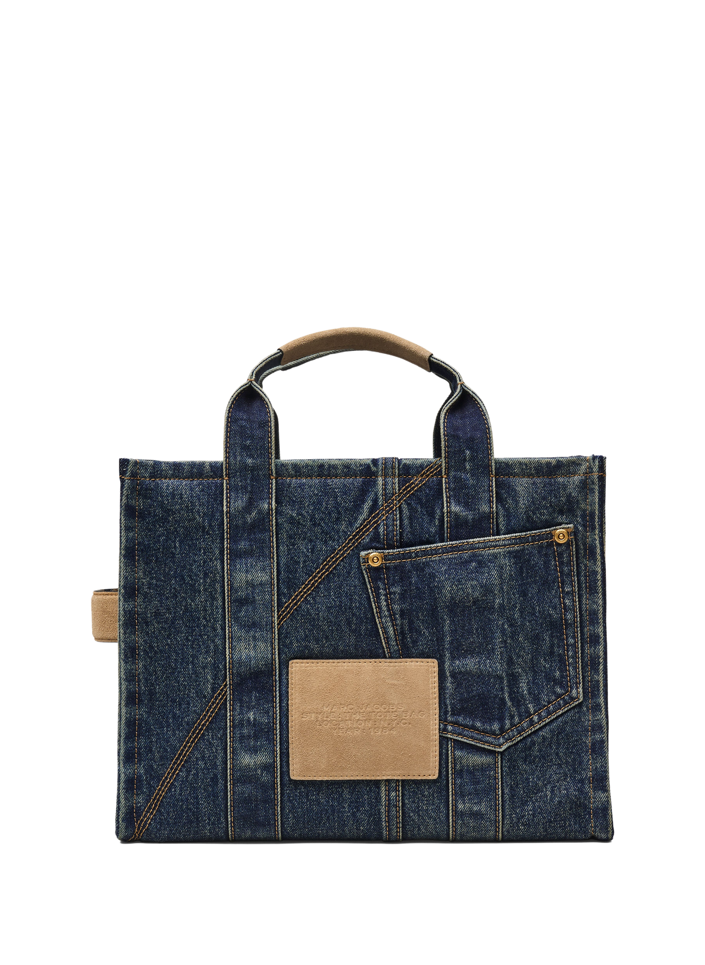 Sac cabas The Denim Suede Medium Cargo MARC JACOBS Blu