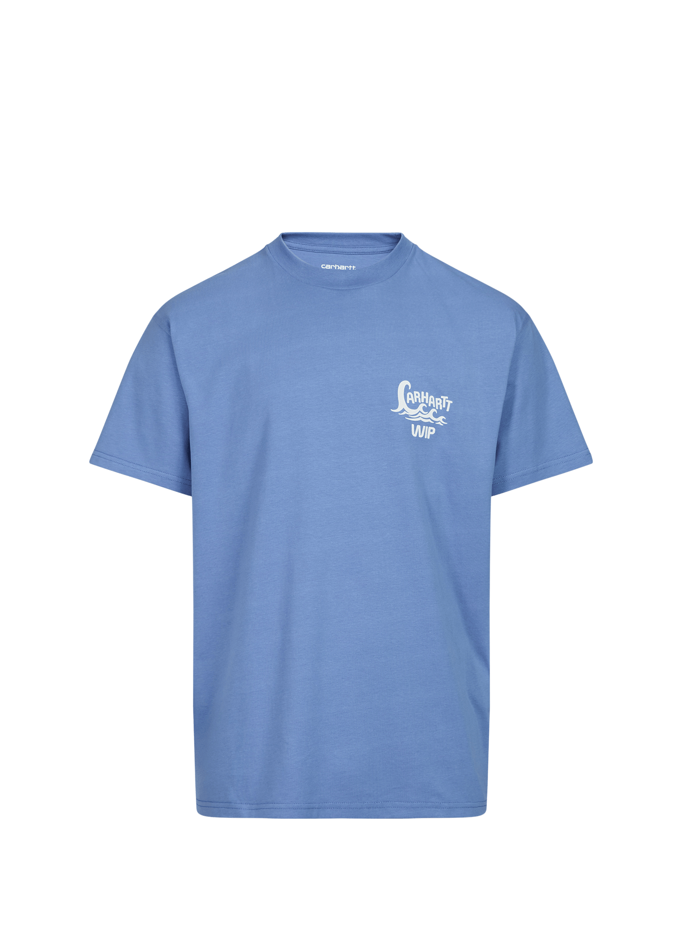 Short-sleeved Waves cotton T-shirt CARHARTT WIP Blue