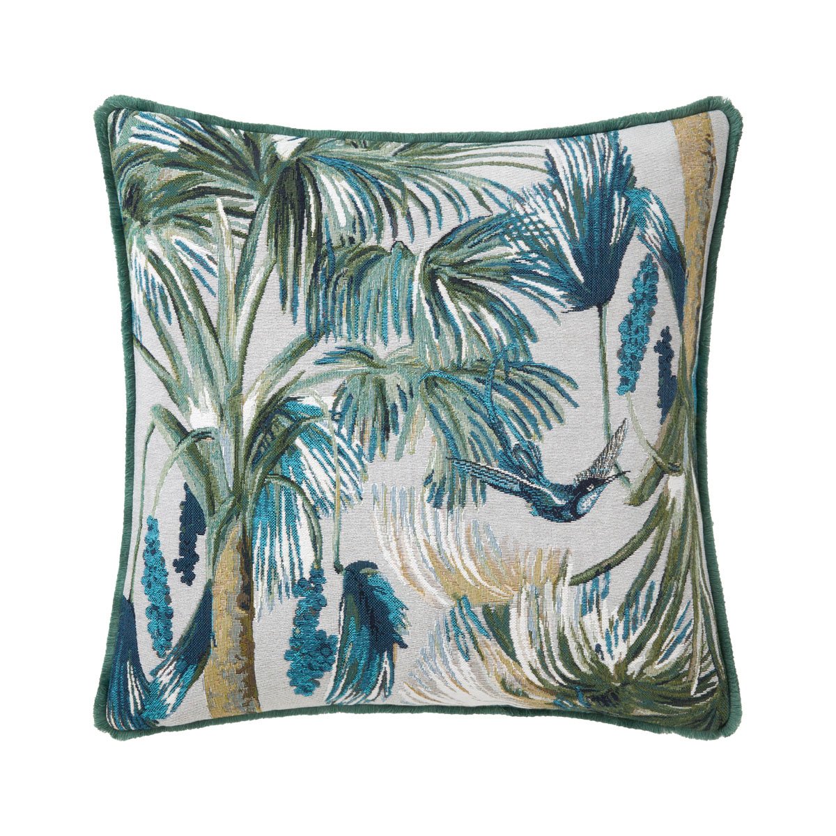 Housse de coussin en coton, manaca YVES DELORME Bleu