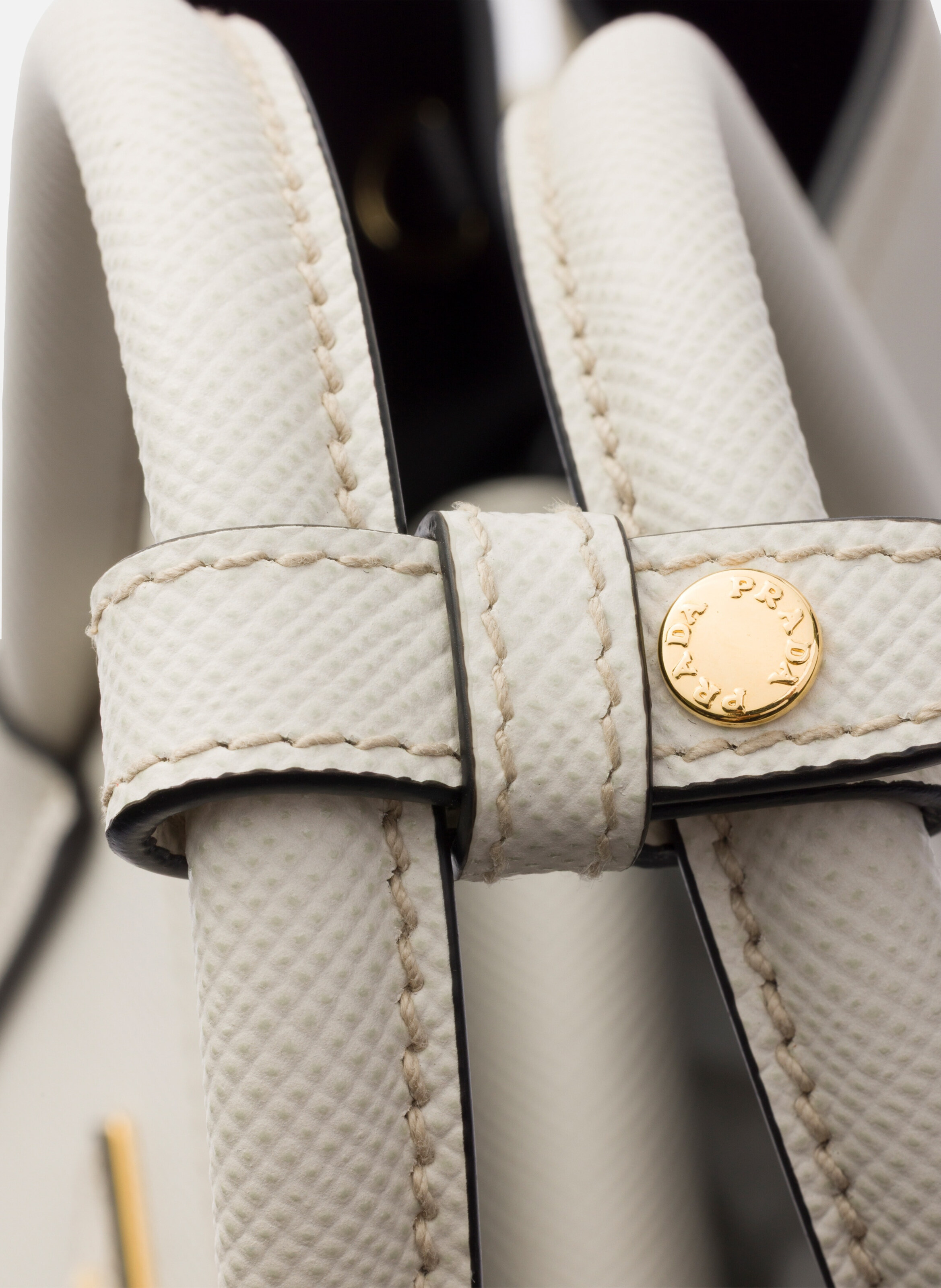 Sac prada double en cuir saffiano PRADA Beige