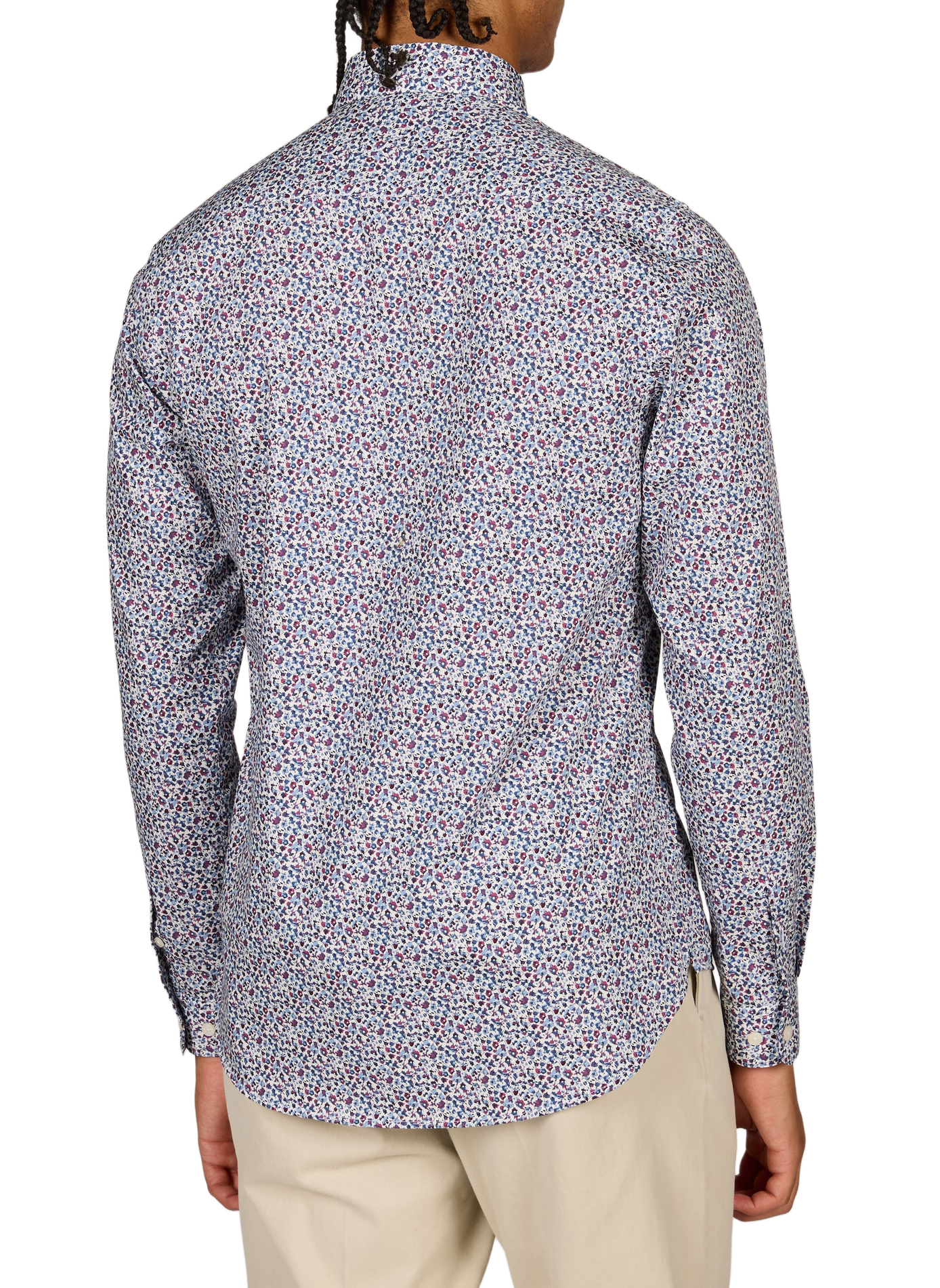 Slim-fit cotton shirt AU PRINTEMPS PARIS Multicolour
