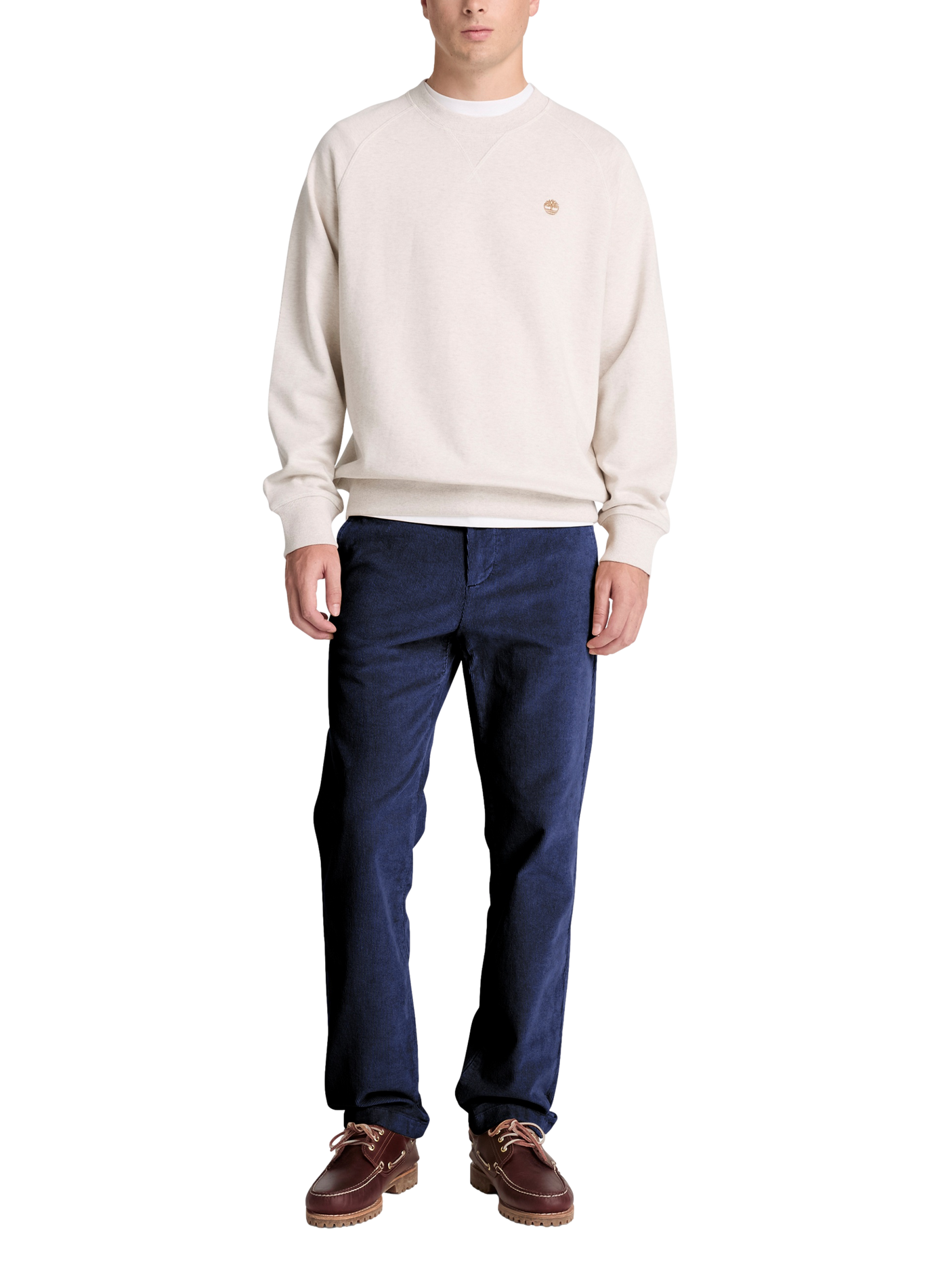 Pantalon droit en coton mélangé côtelé TIMBERLAND Blau