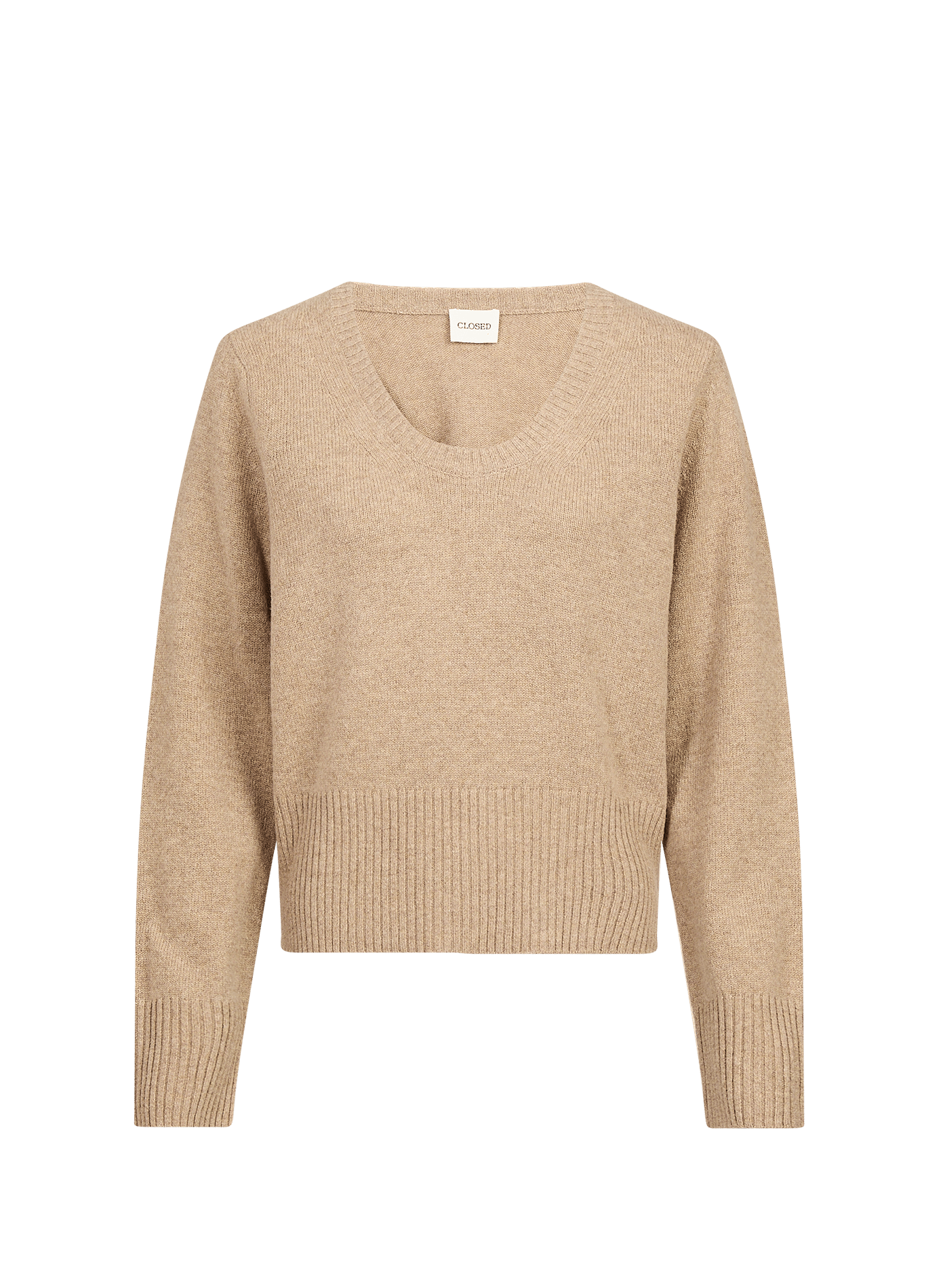 Pull col rond en laine CLOSED Beige