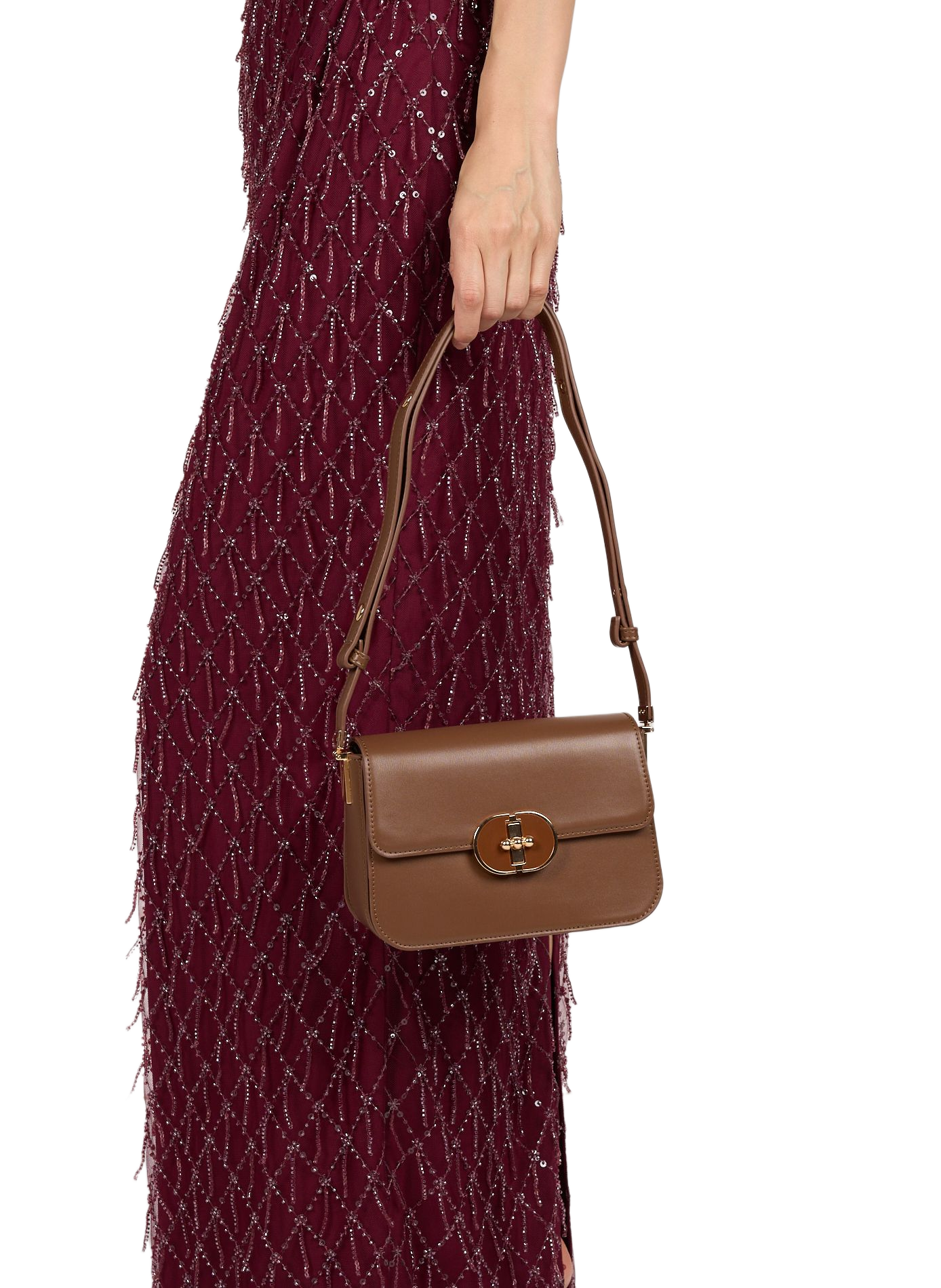 Shoulder handbag AU PRINTEMPS PARIS Brown