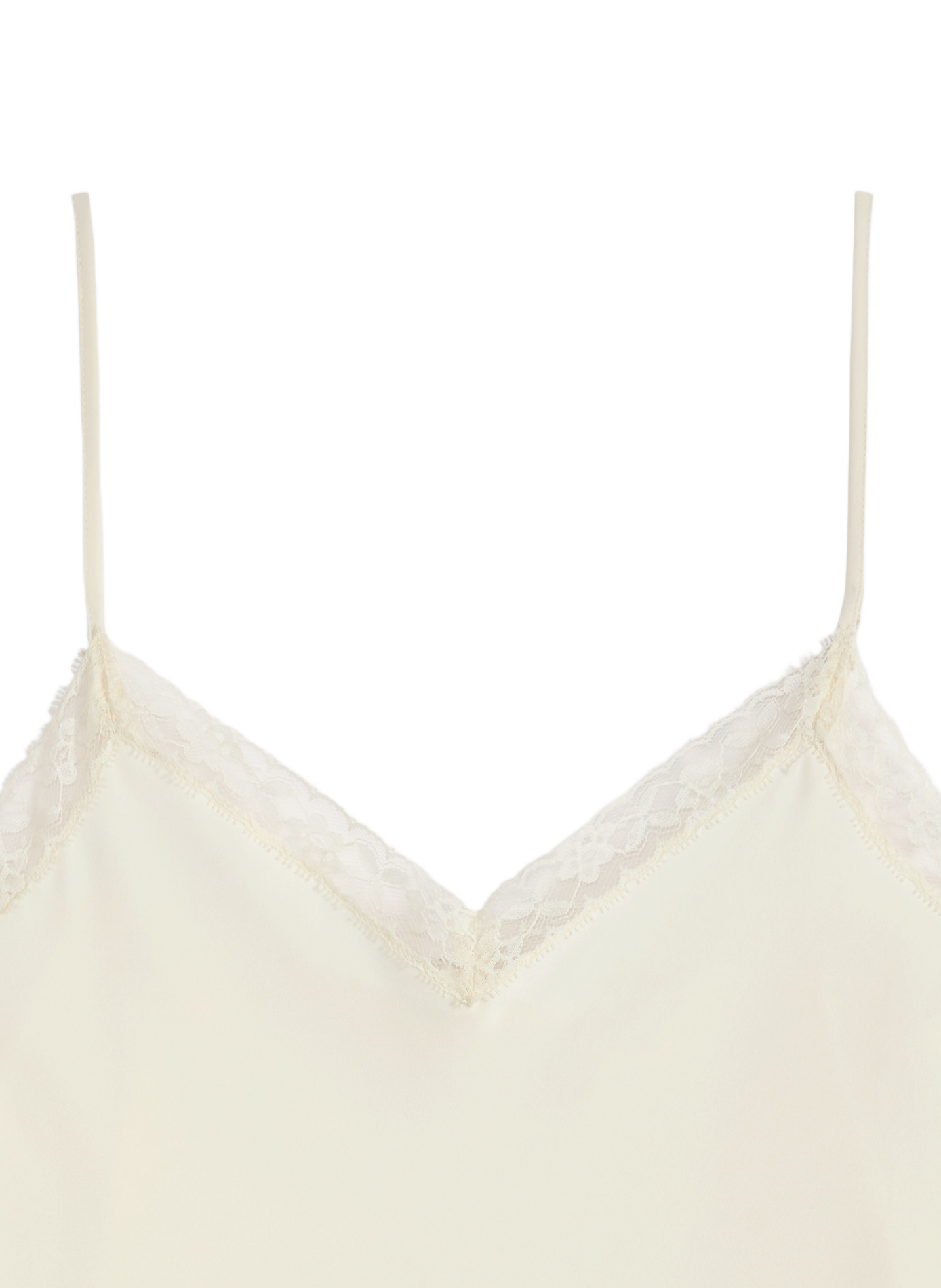Rechte V-hals camisole met kant LEVI'S Wit