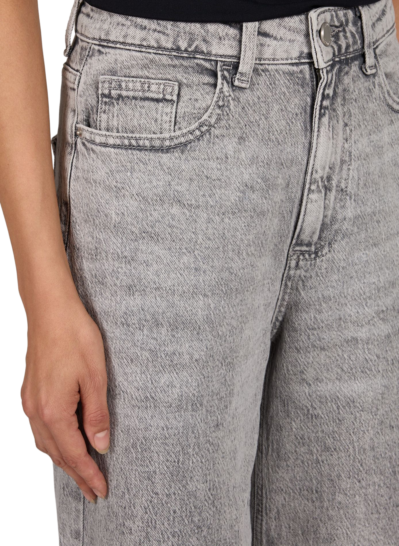 Gerade geschnittene Baumwolljeans VILA Grau