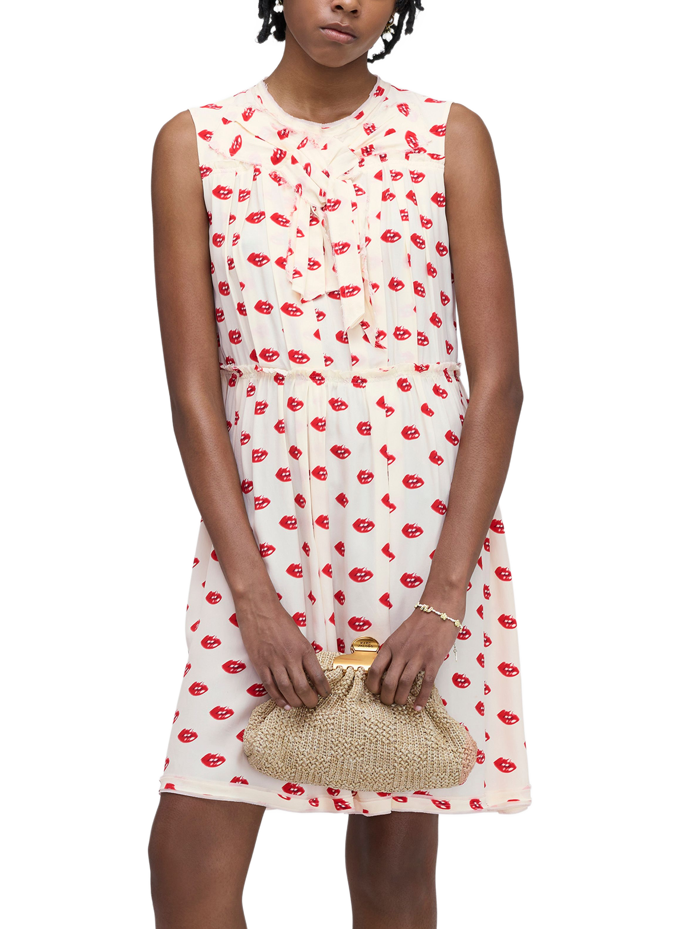 Sac à main The Summer Woven Glam Small Clutch MARC JACOBS Beige