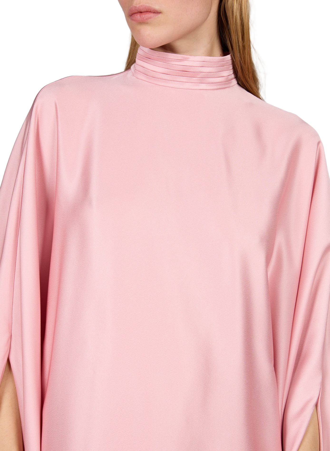 Robe asymétrique satinée ARAKII Rose
