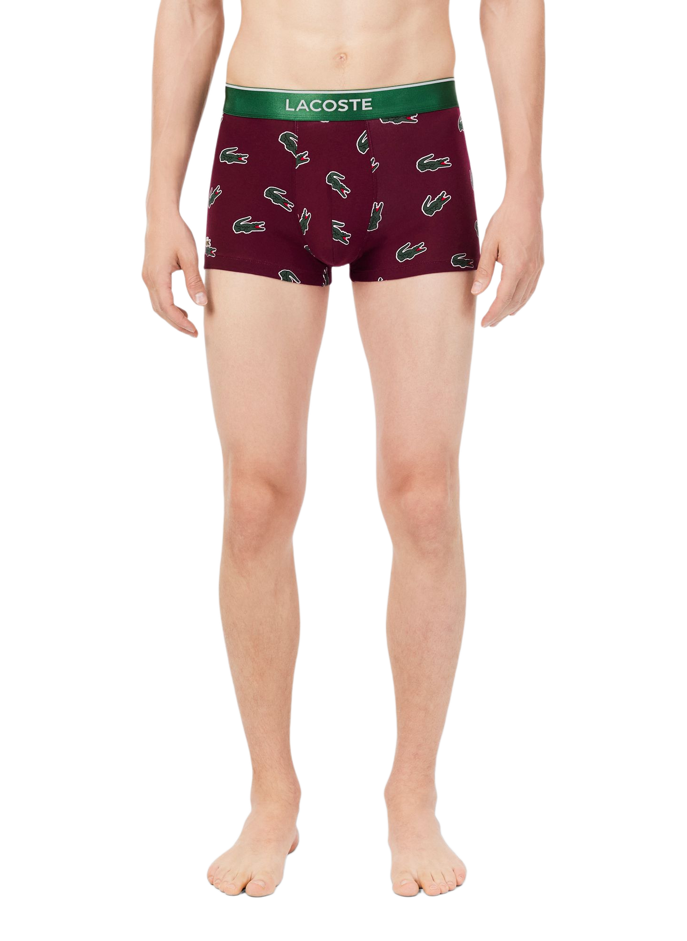 Lot de 3 boxers imprimés en coton mélangé LACOSTE Multicolore