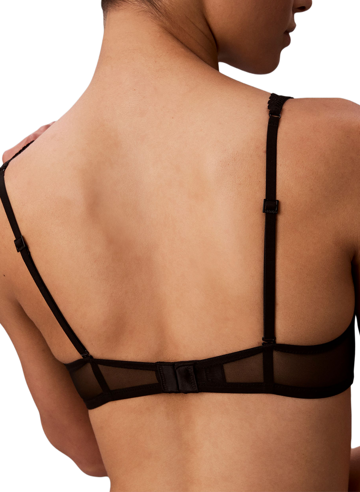 Soutien-gorge plongeant en dentelle CALVIN KLEIN Black