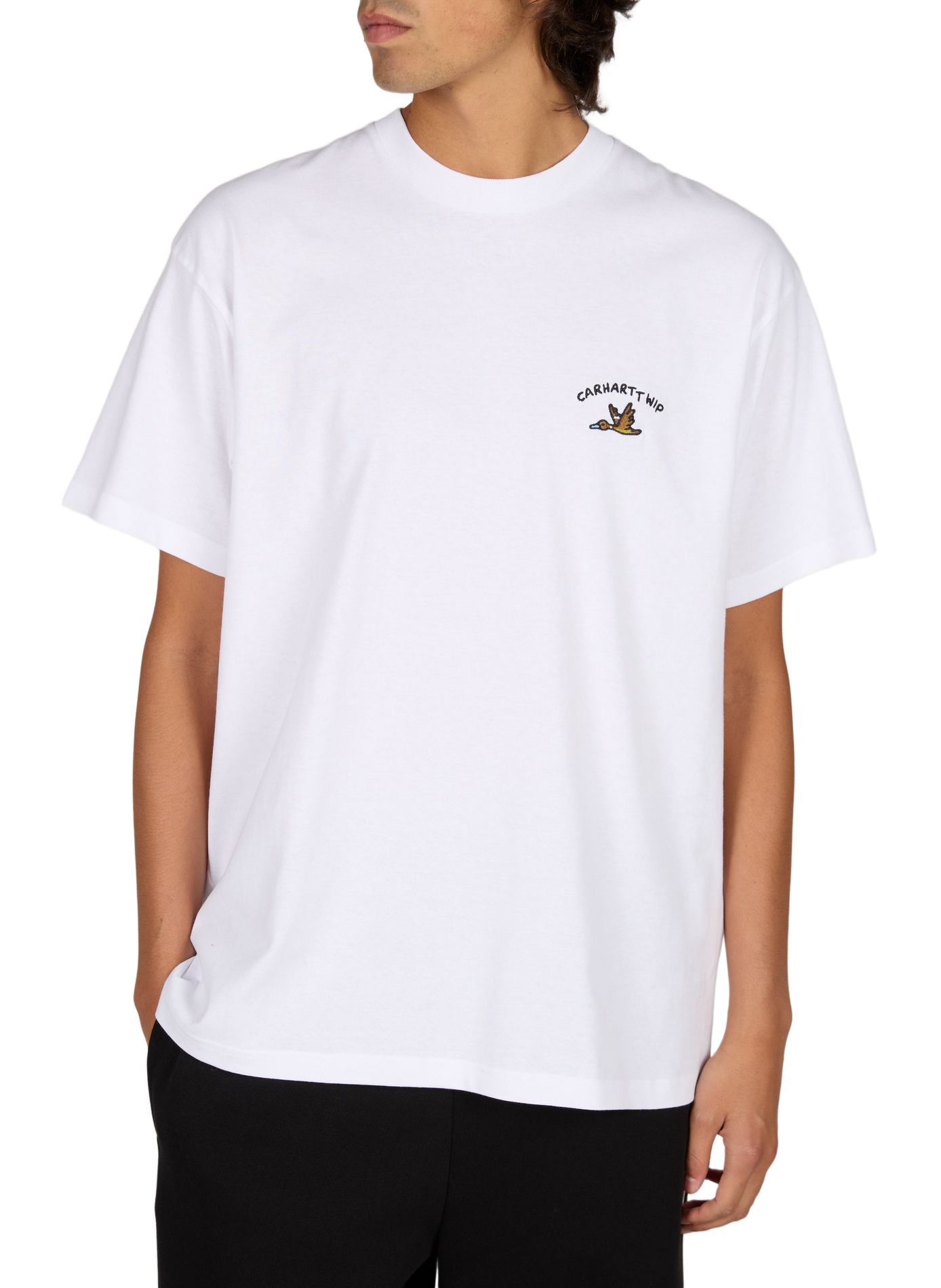 T-shirt col rond en coton bio CARHARTT WIP Blanc