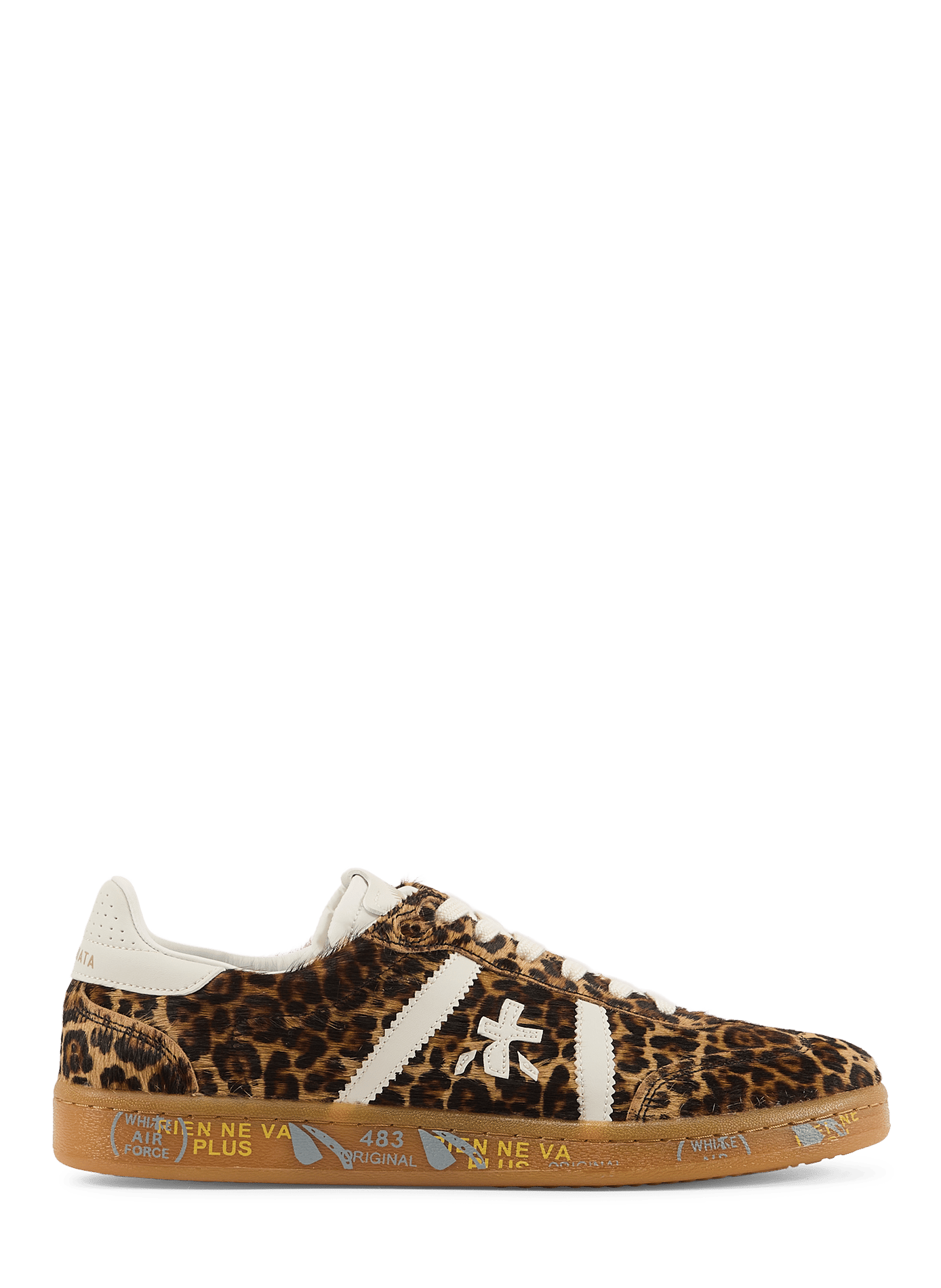Bonnied animal-print mixed leather sneakers PREMIATA Multicolour