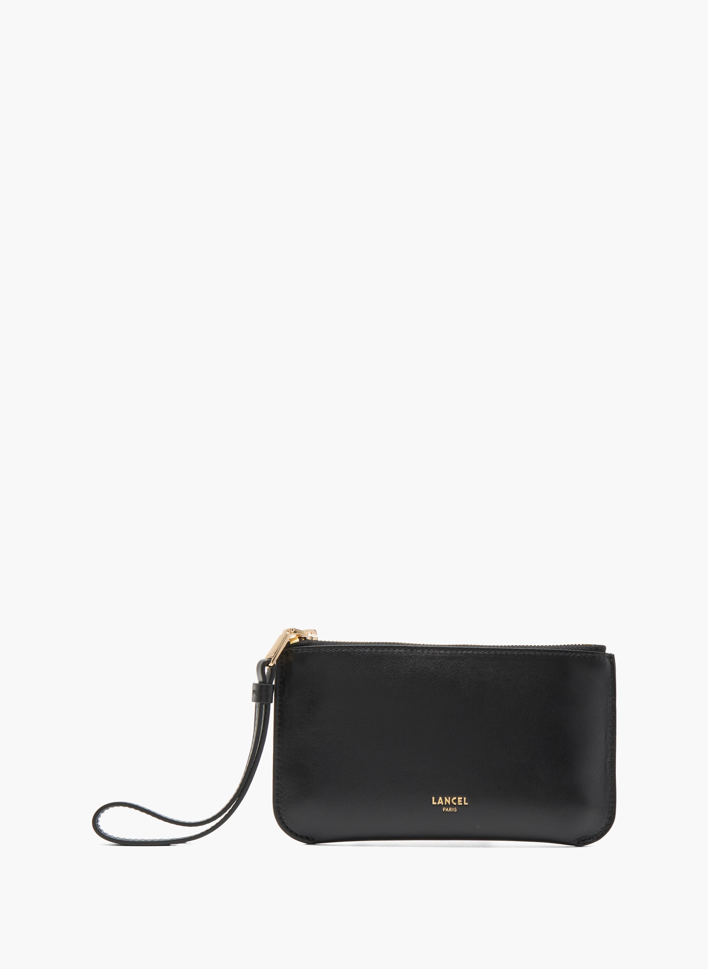 Pochette zippée m origami de lancel en cuir LANCEL Noir