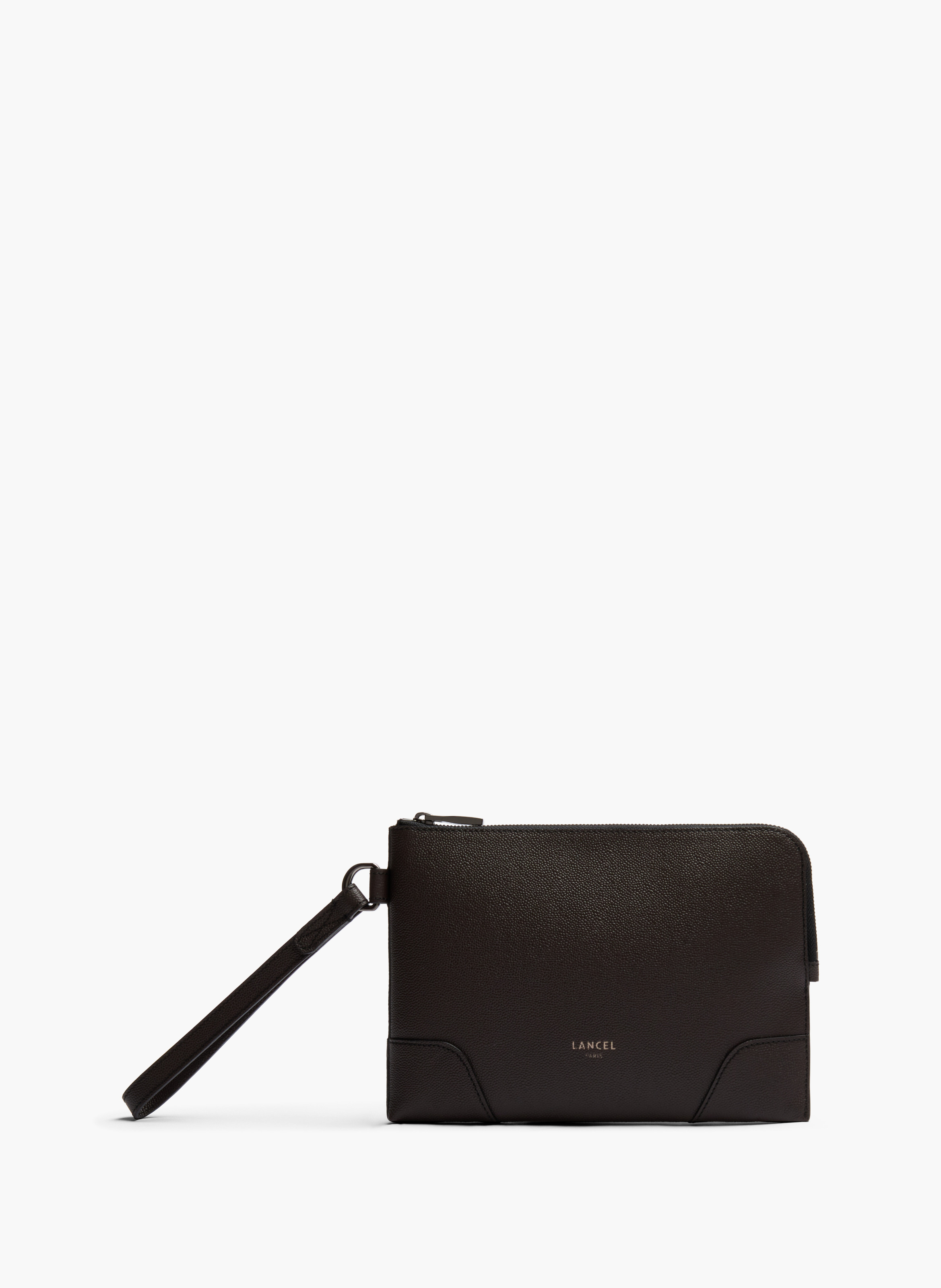 Pochette zippée s charlie de lancel en cuir LANCEL Gris