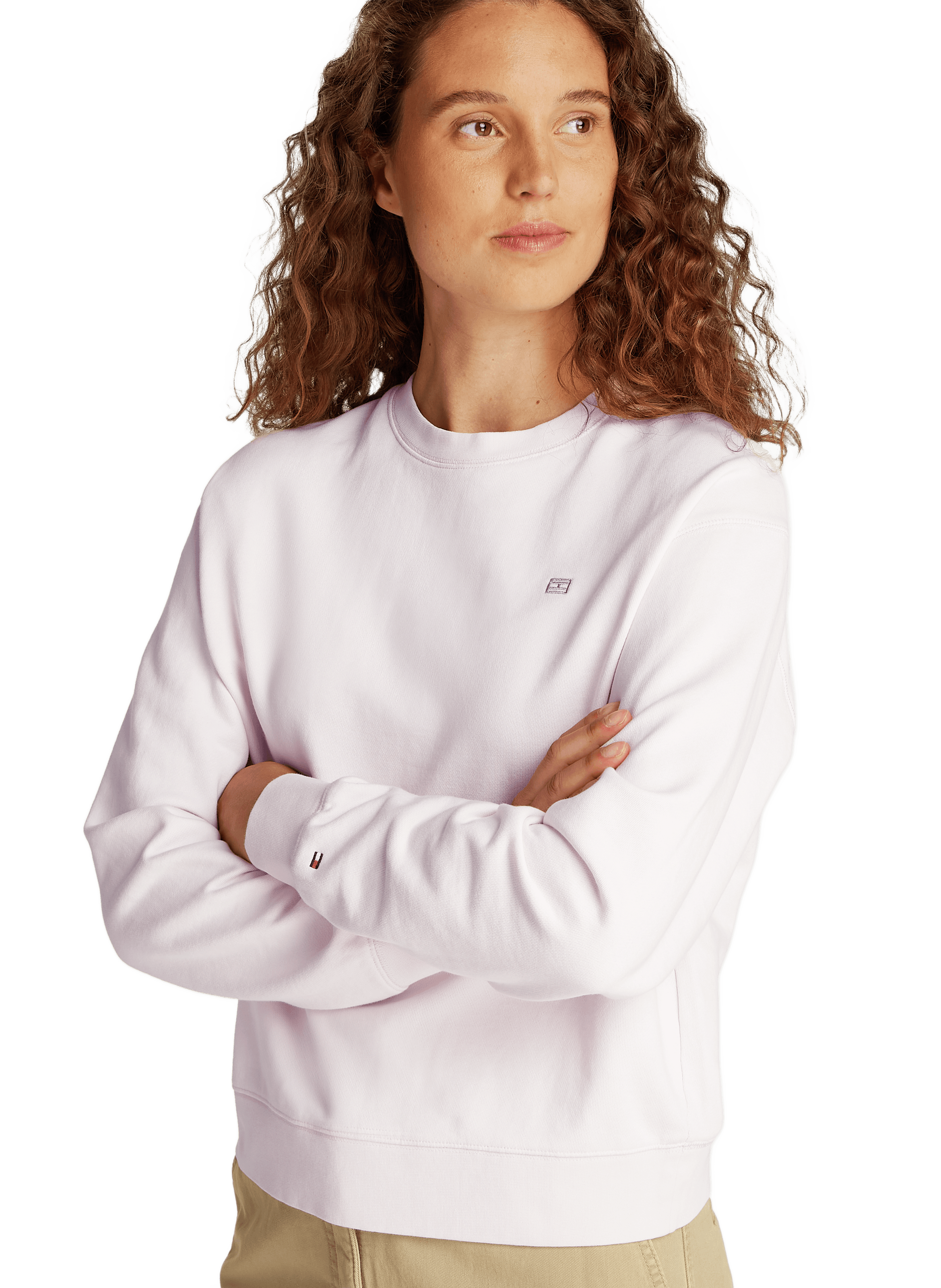 Sweatshirt en coton TOMMY HILFIGER Rose