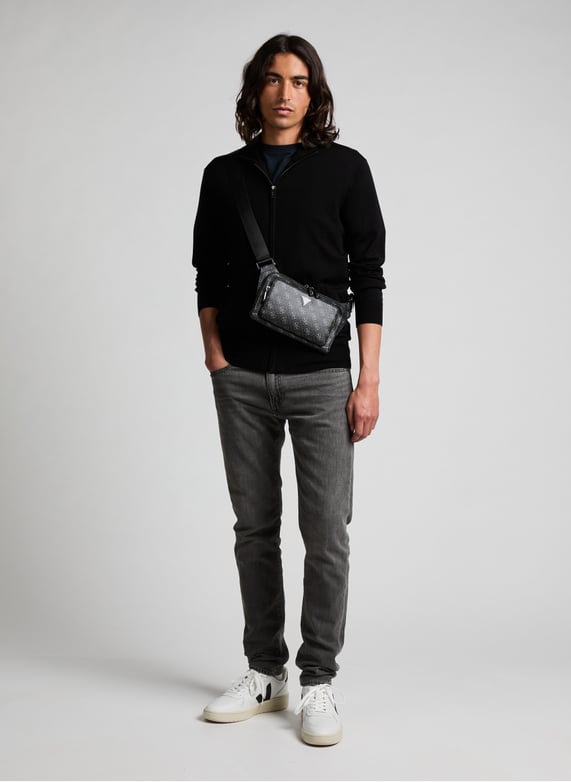 Sac banane imprimé monogramme | Noir by GUESS Sac banane imprimé monogramme Noir