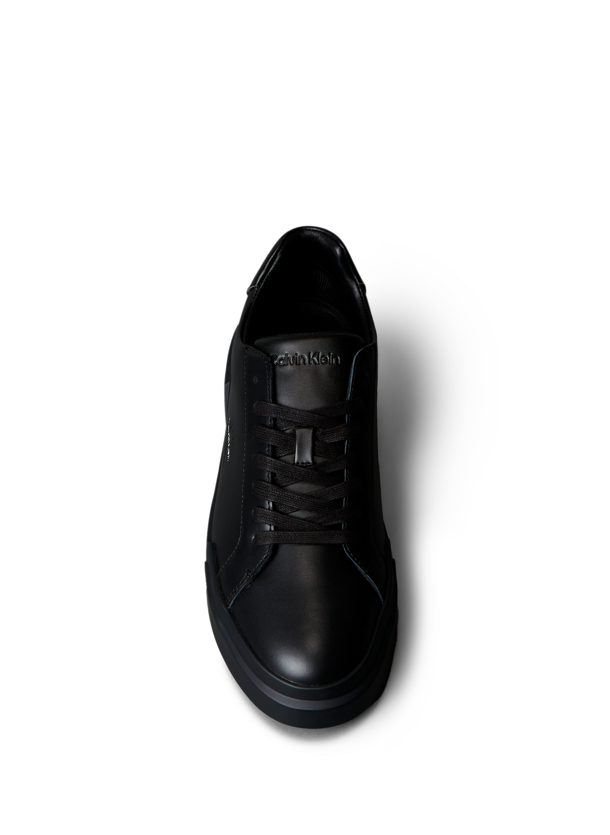 Baskets basses en cuir CALVIN KLEIN Noir