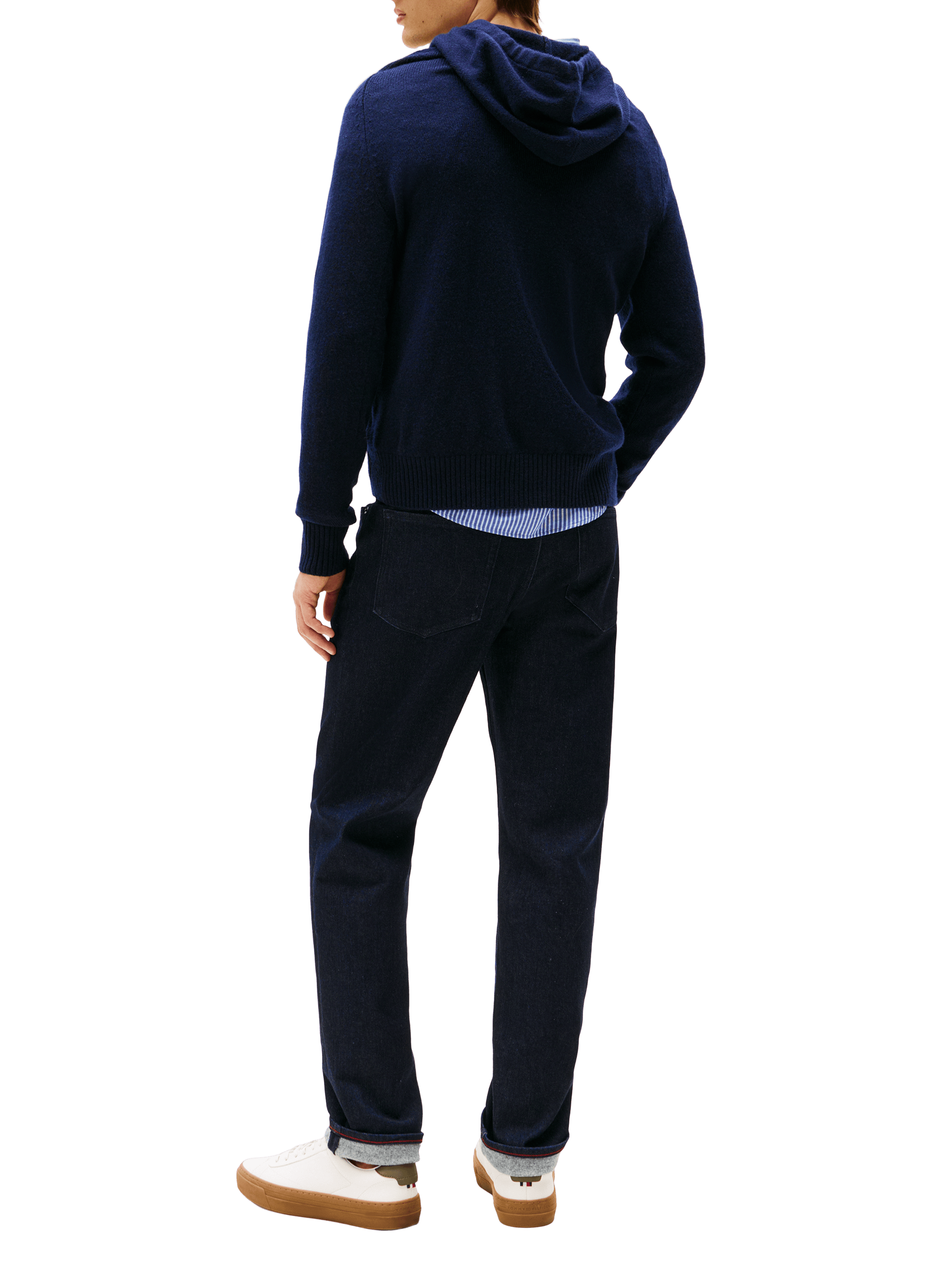 Wool hooded sweatshirt TOMMY HILFIGER Blue