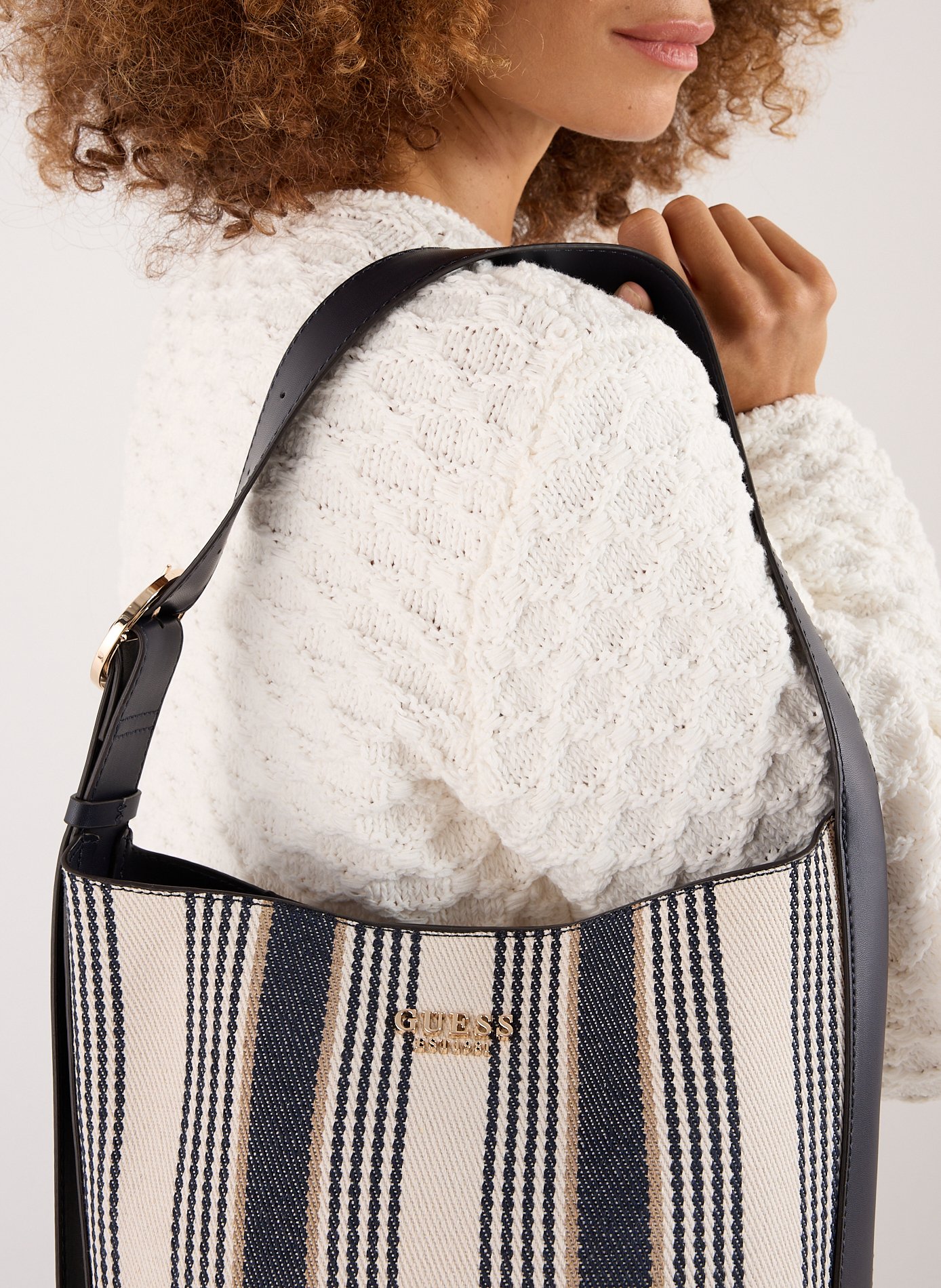 Sac à main Nicolette en toile GUESS Multicolore