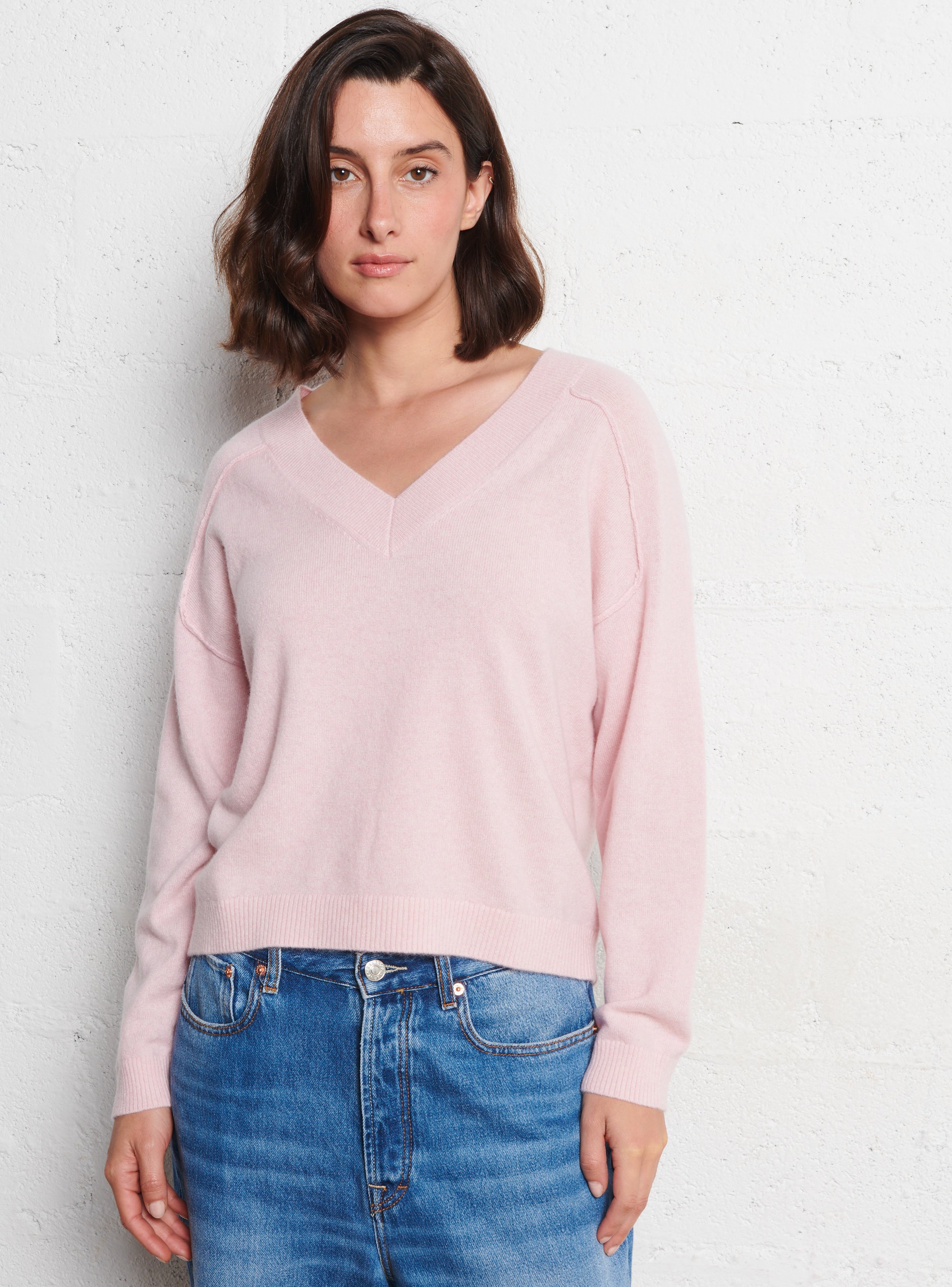 Pull oversize en cachemire bary MAISON 123 Rose