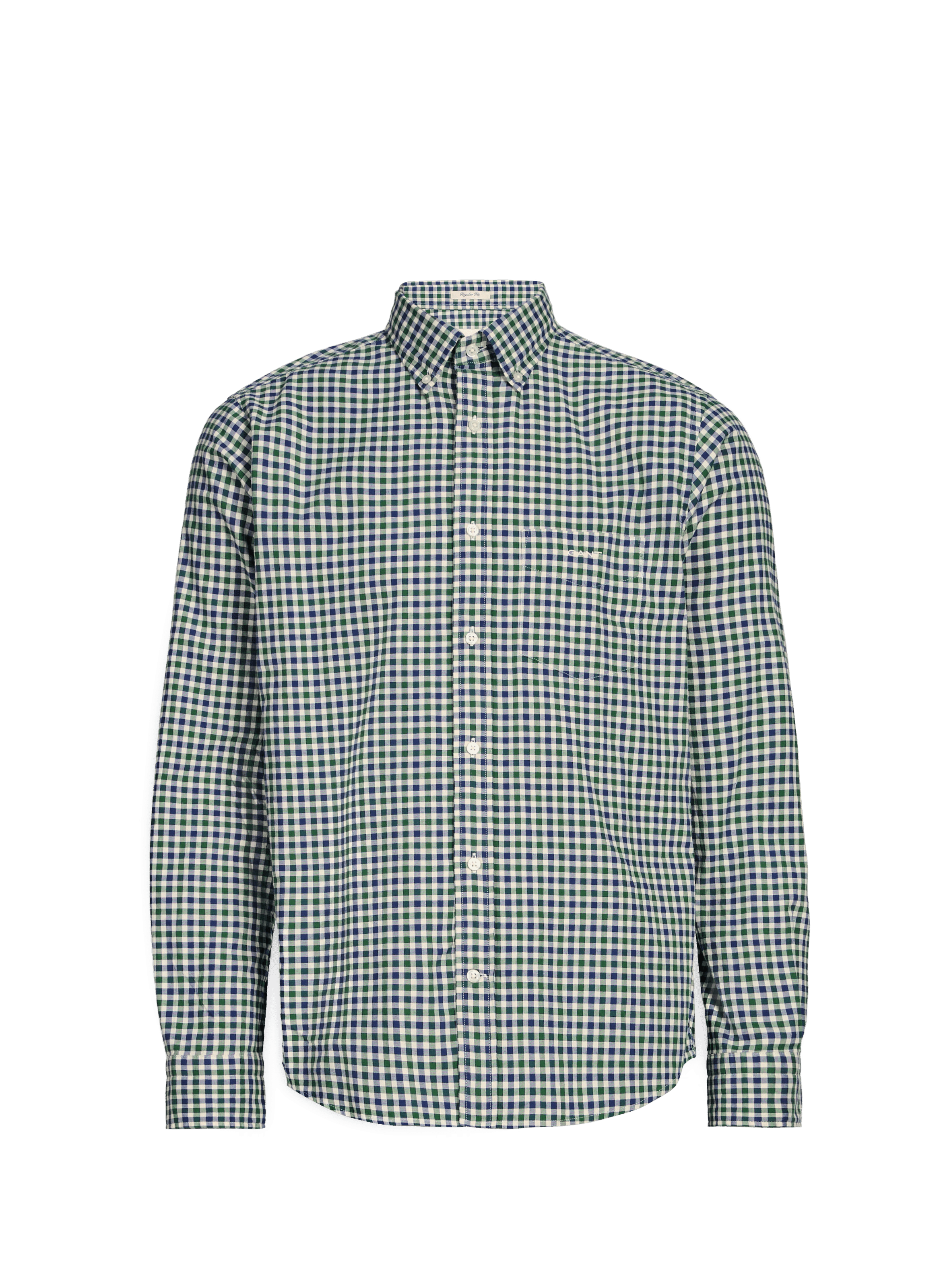 Chemise droite à carreaux en coton GANT Vert