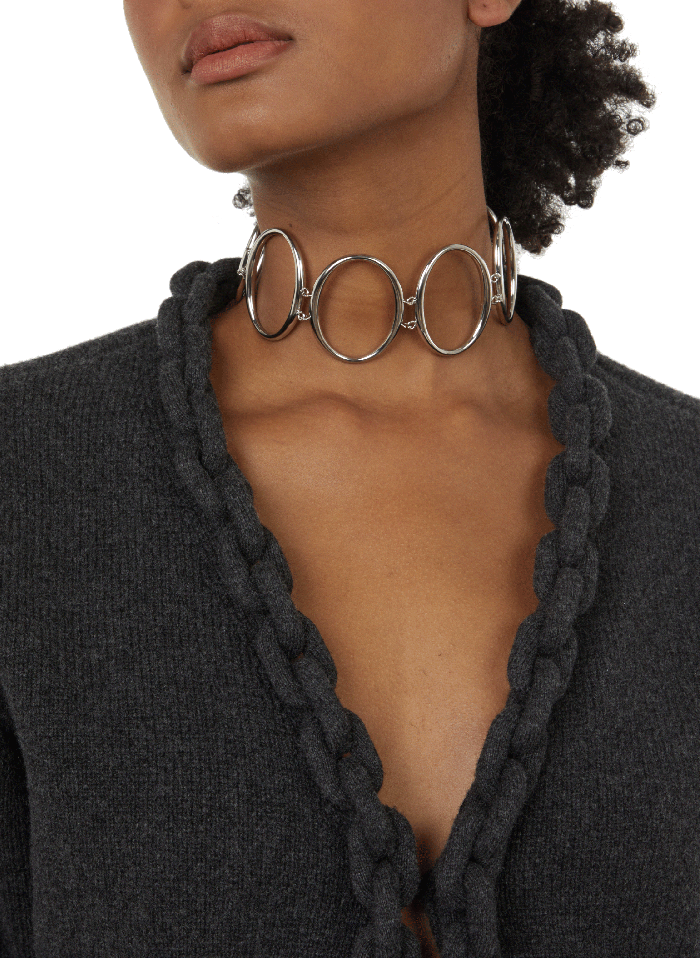 Collier Hoops Necklace  HUGO KREIT Argent