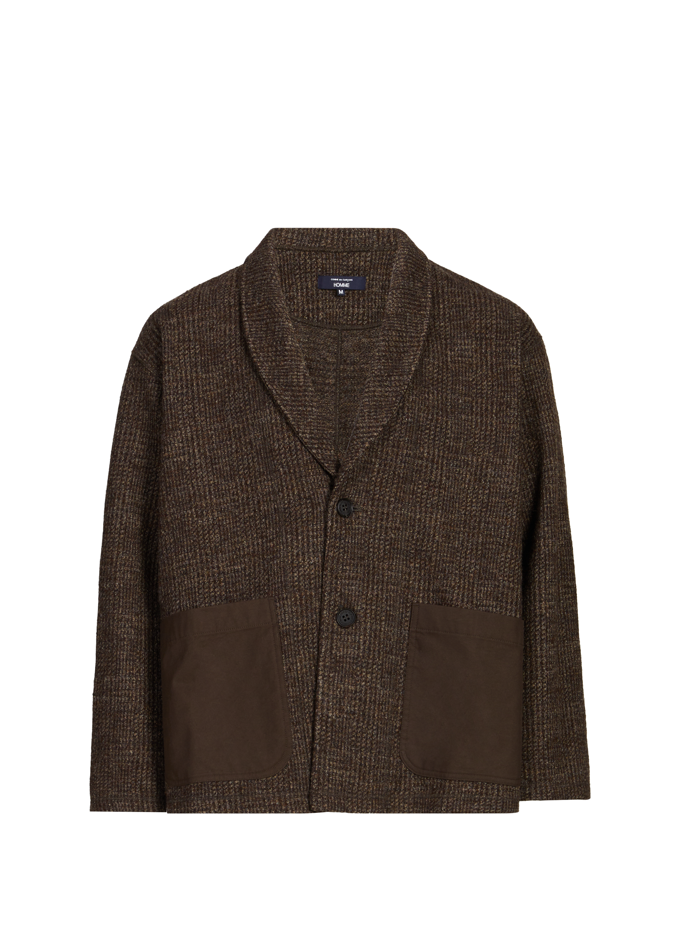 COMME DES GARCONS HOMME Two-tone wool blazer Brown