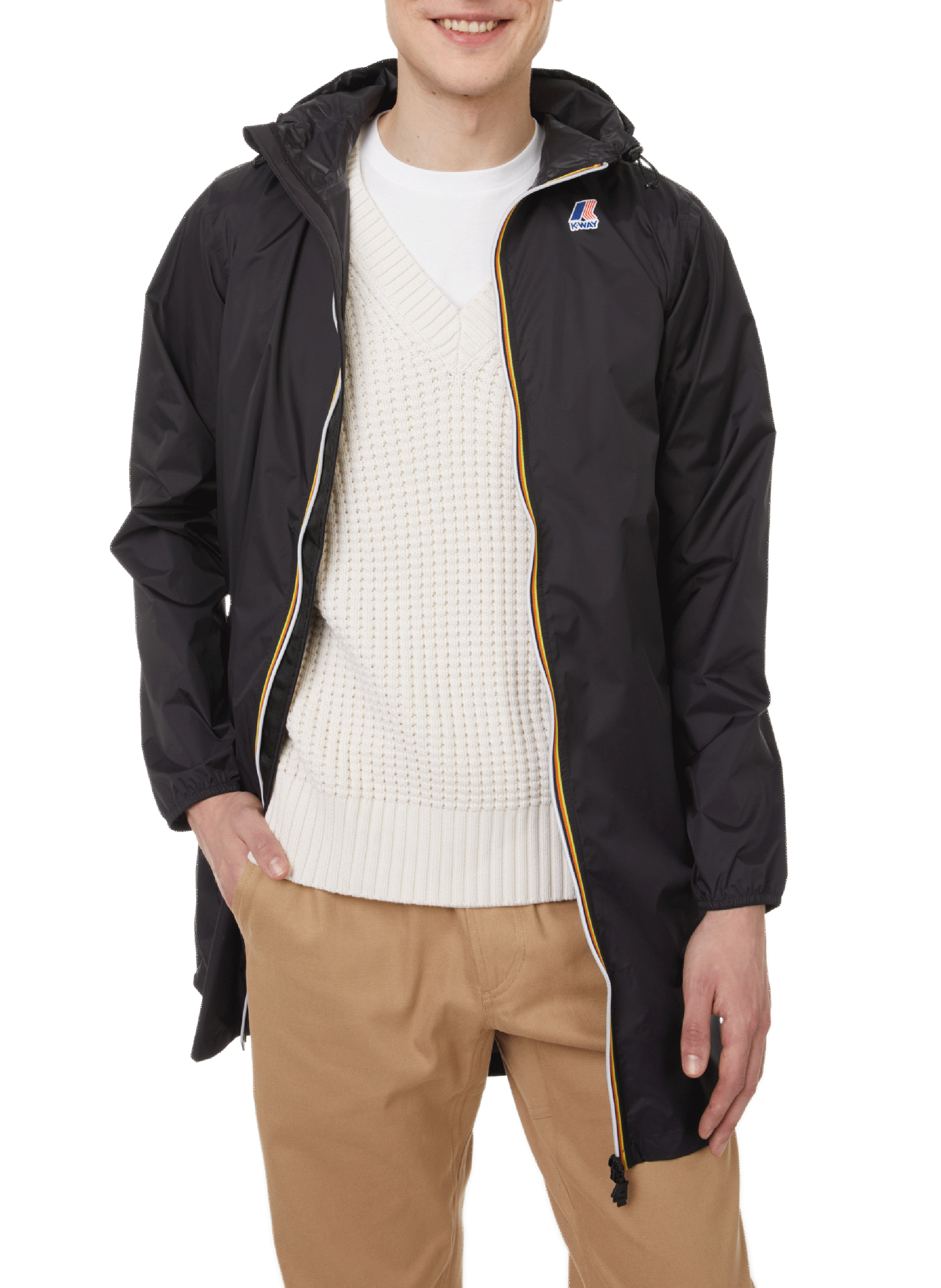 K-WAY Veste coupe-vent Le vrai 3.0 Eiffel en nylon Noir