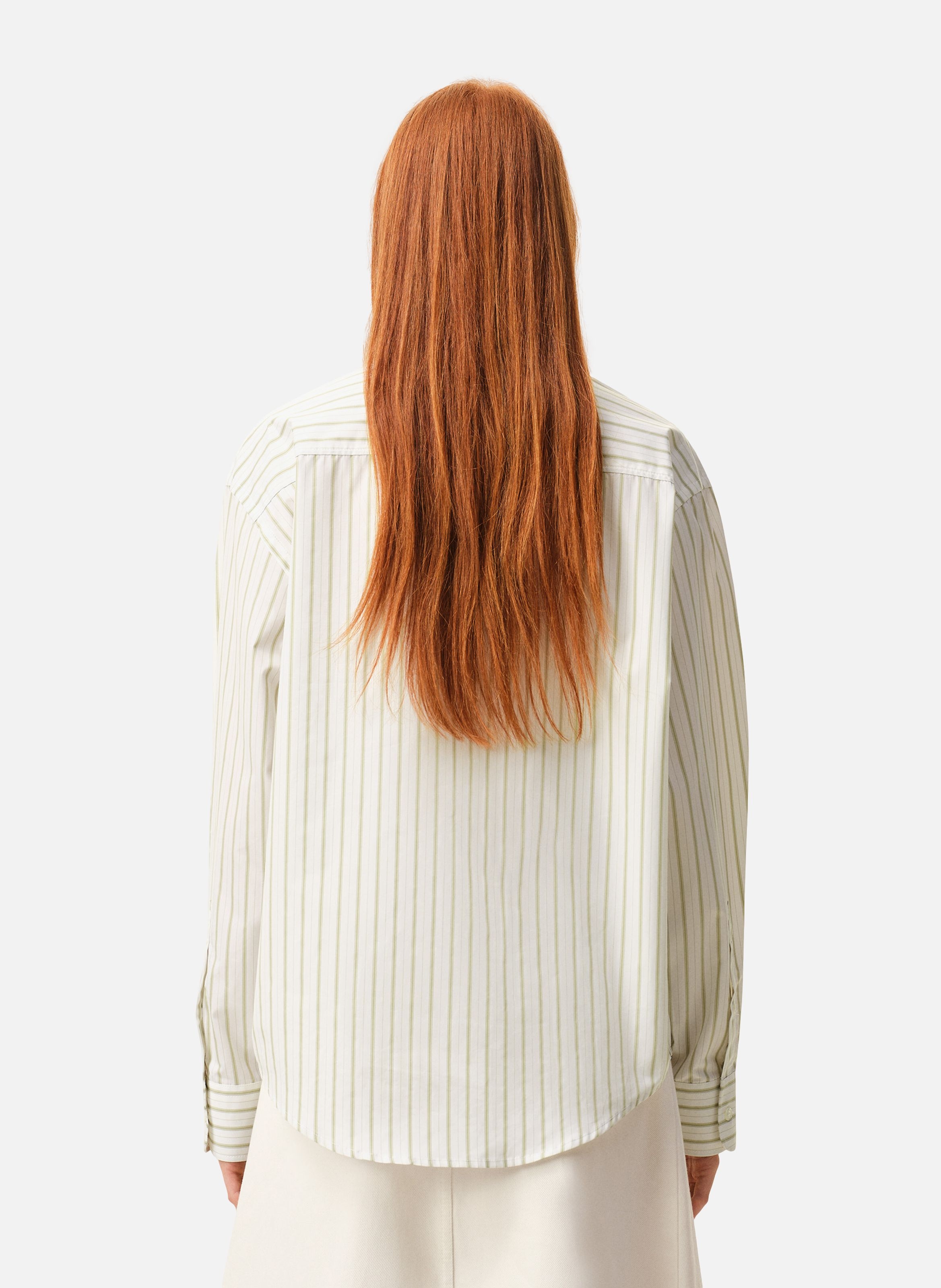 Chemise boxy manches longues ami de coeur unisexe en coton AMI PARIS Blanc