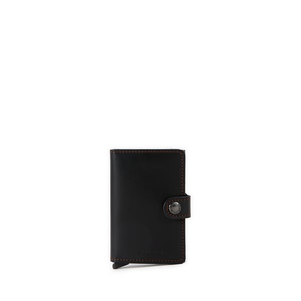 Mini porte-cartes en cuir grainé mélangé Mini porte-cartes en cuir grainé mélangé