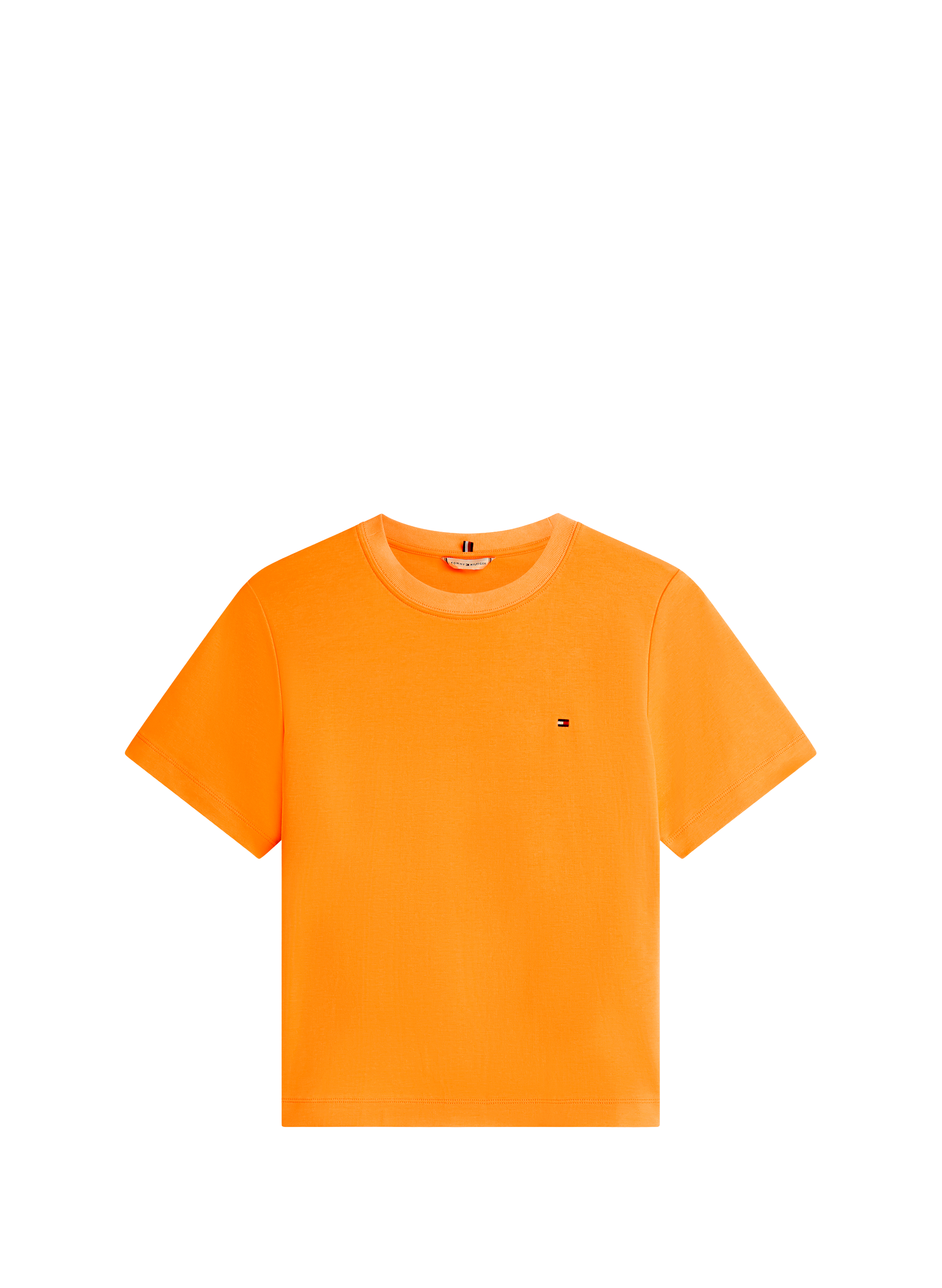 T-shirt uni en coton TOMMY HILFIGER Orange