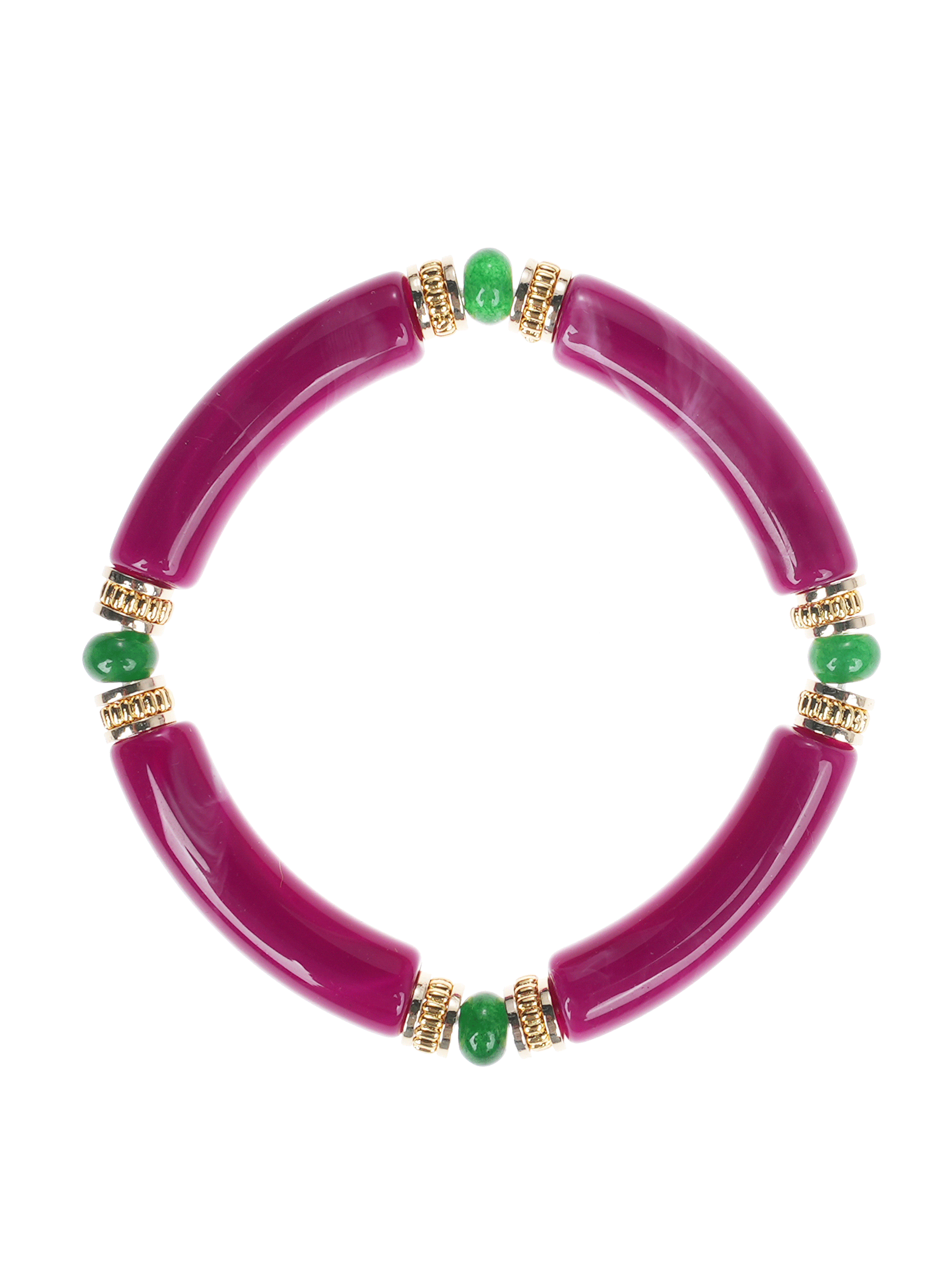 Bracelet de perles elastiqué nomade HIPANEMA Violet