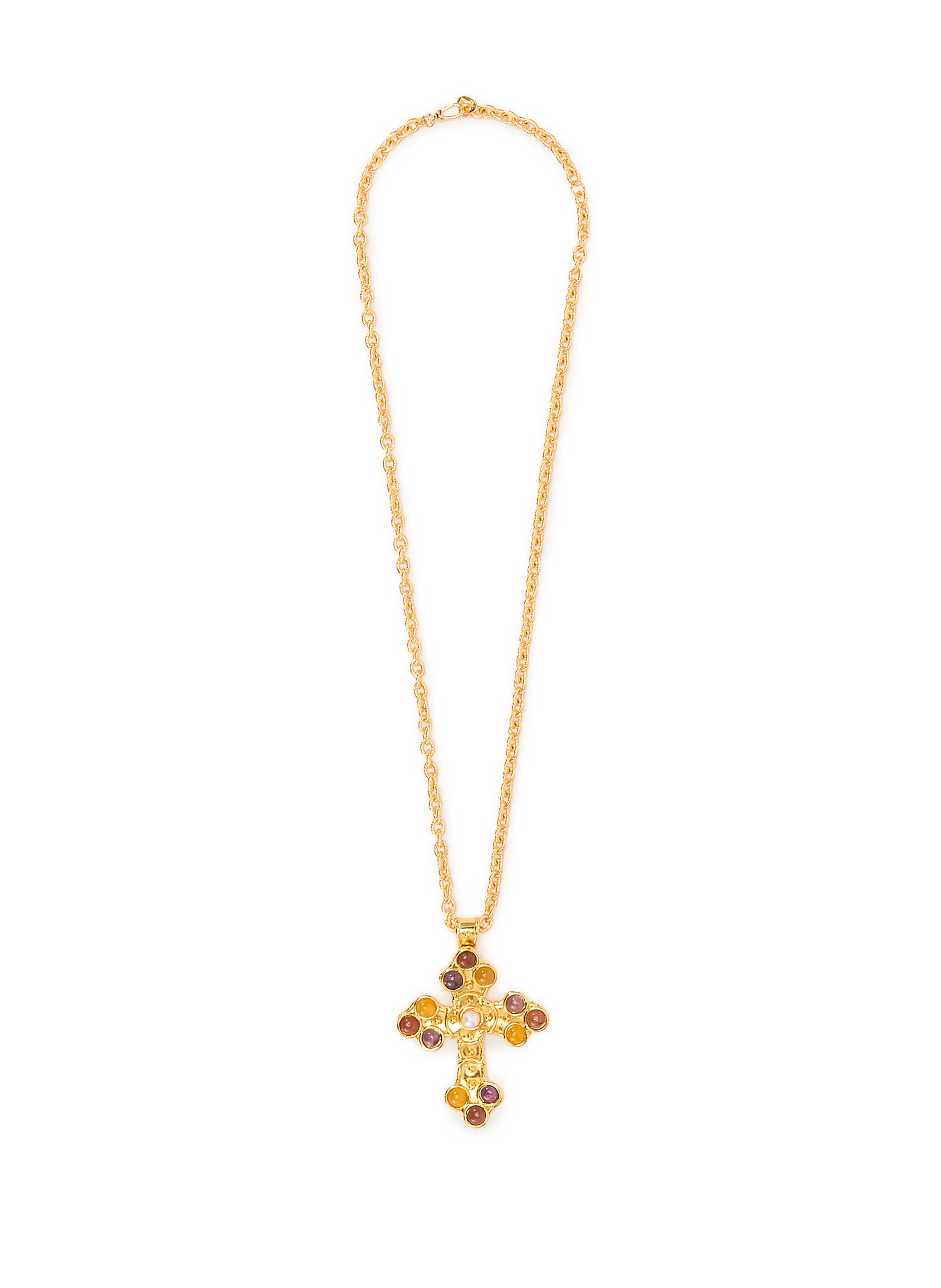 Collier chaîne Croix SYLVIA TOLEDANO Multicolore