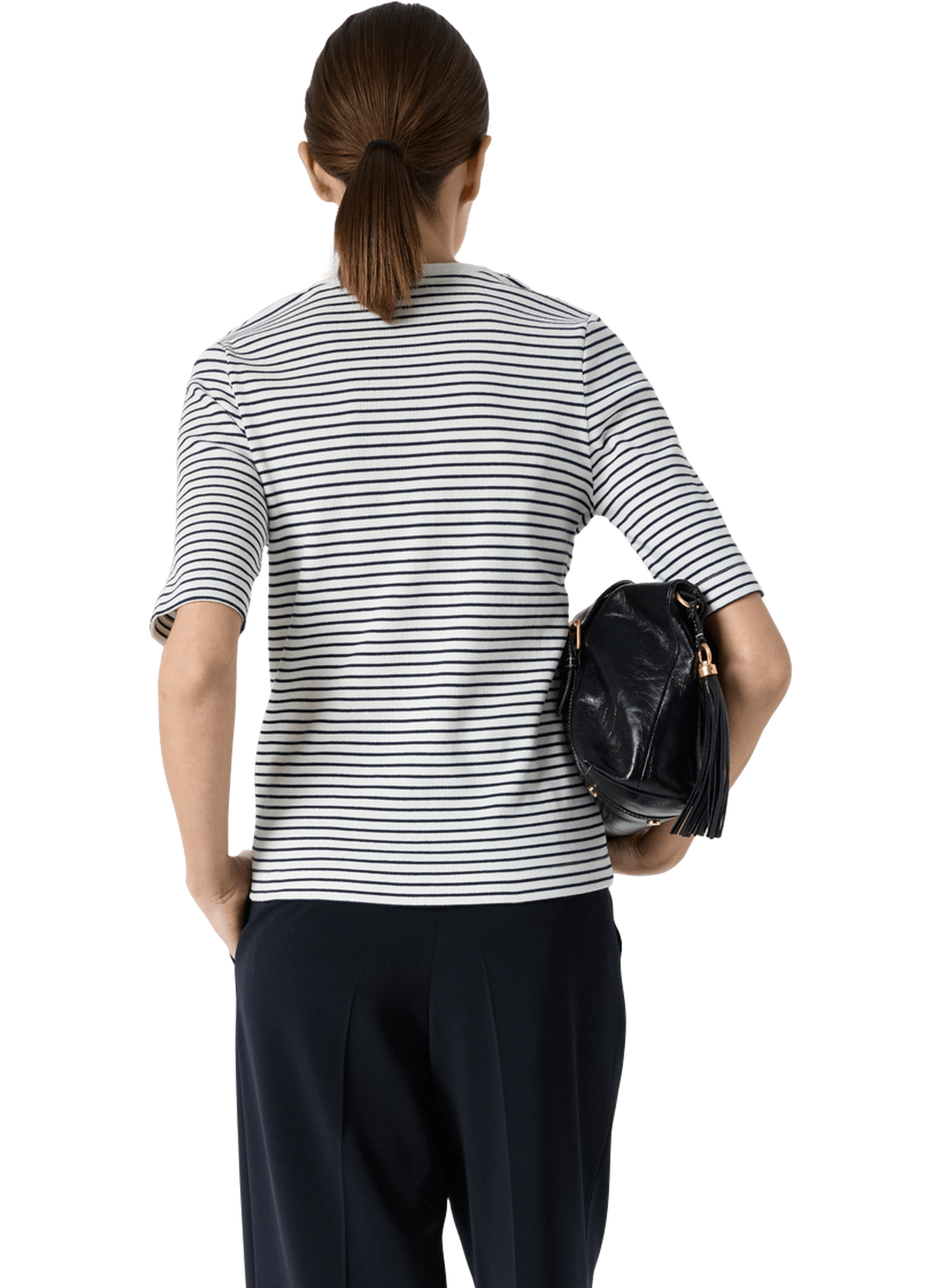 T-shirt décolleté à rayures en coton - maiva GERARD DAREL Bleu