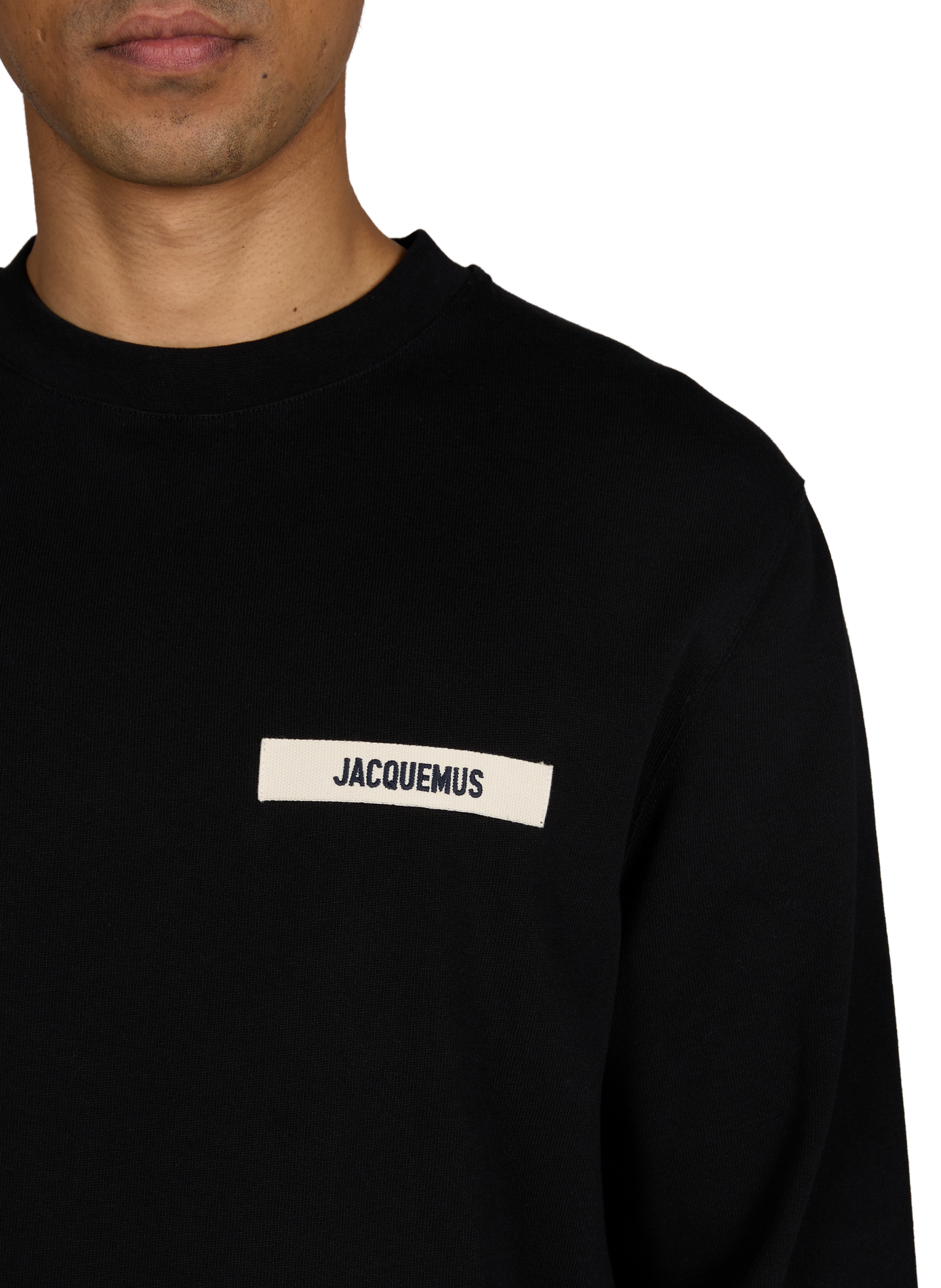 Long-sleeved Gros Grain cotton T-shirt JACQUEMUS Black