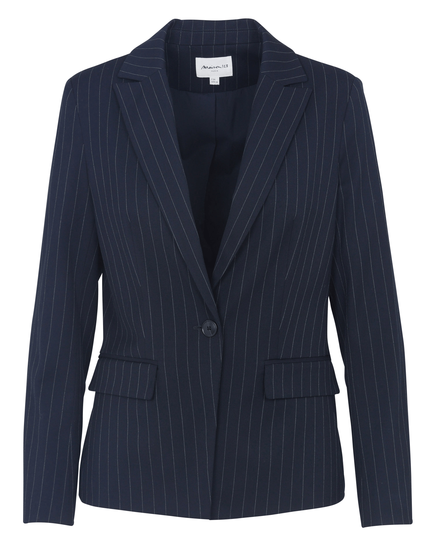 Veste de tailleur à rayures simone MAISON 123 Bleu