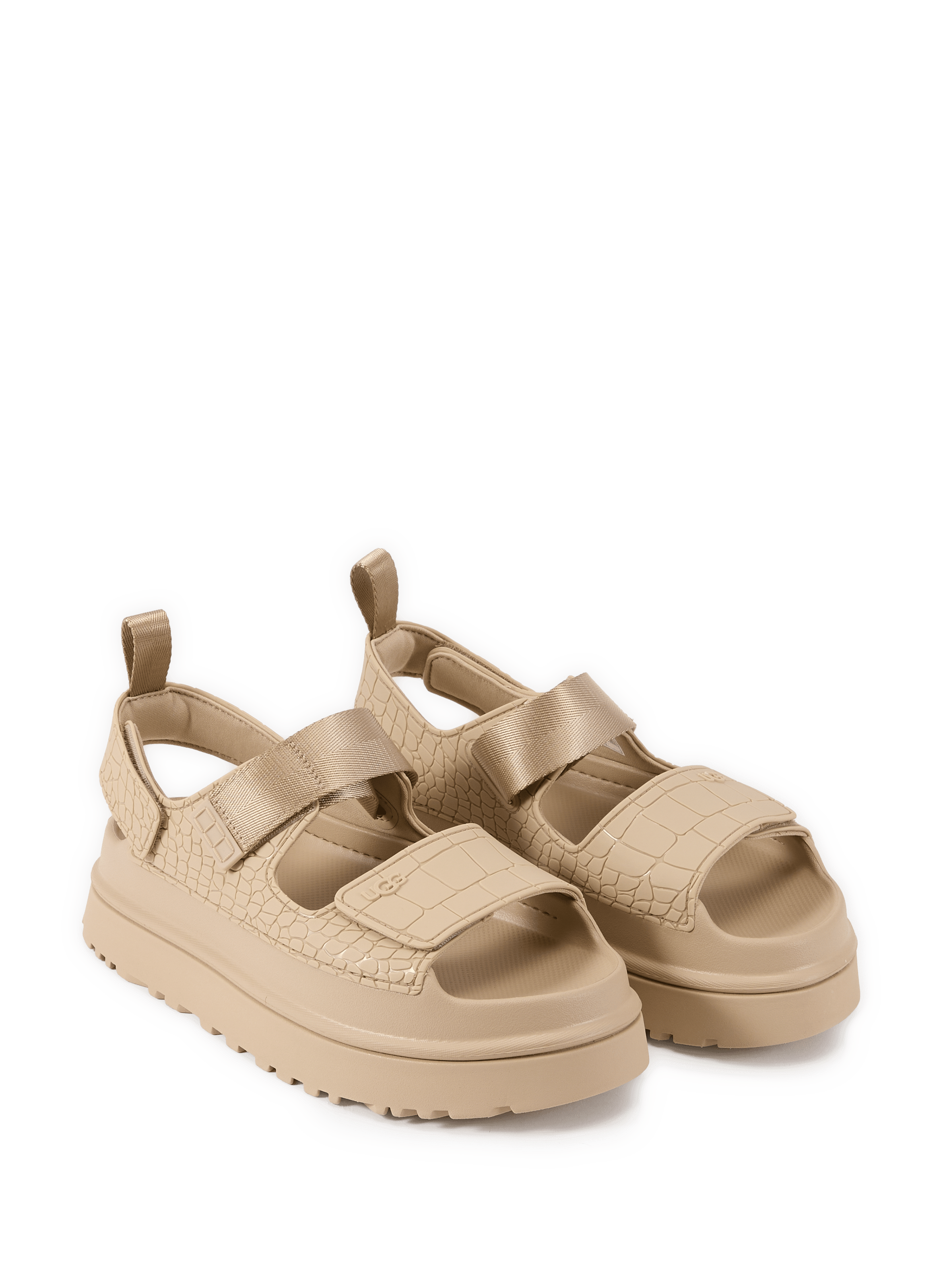 Sandales compensées GoldenGlow à scratch UGG Beige