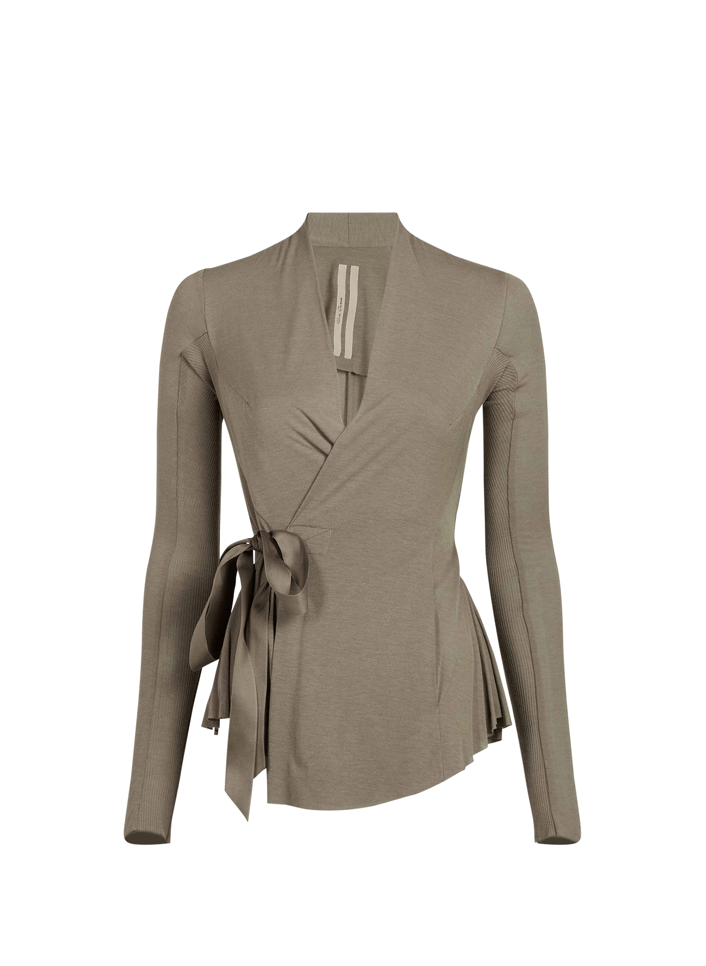 Cardigan à manches longues noué sur le devant RICK OWENS Beige