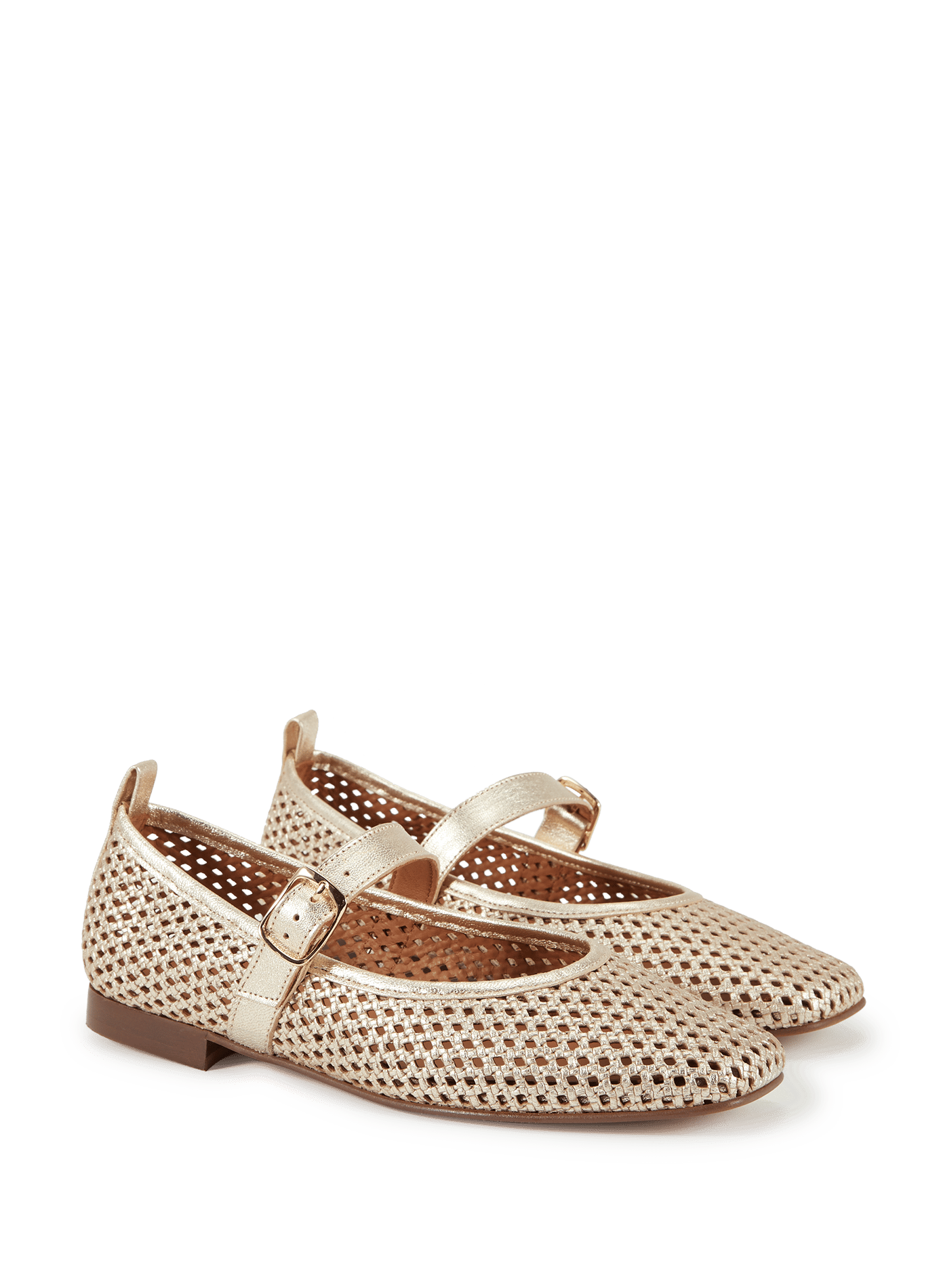 Fascine ballet flats with leather strap SAISON 1865 Golden