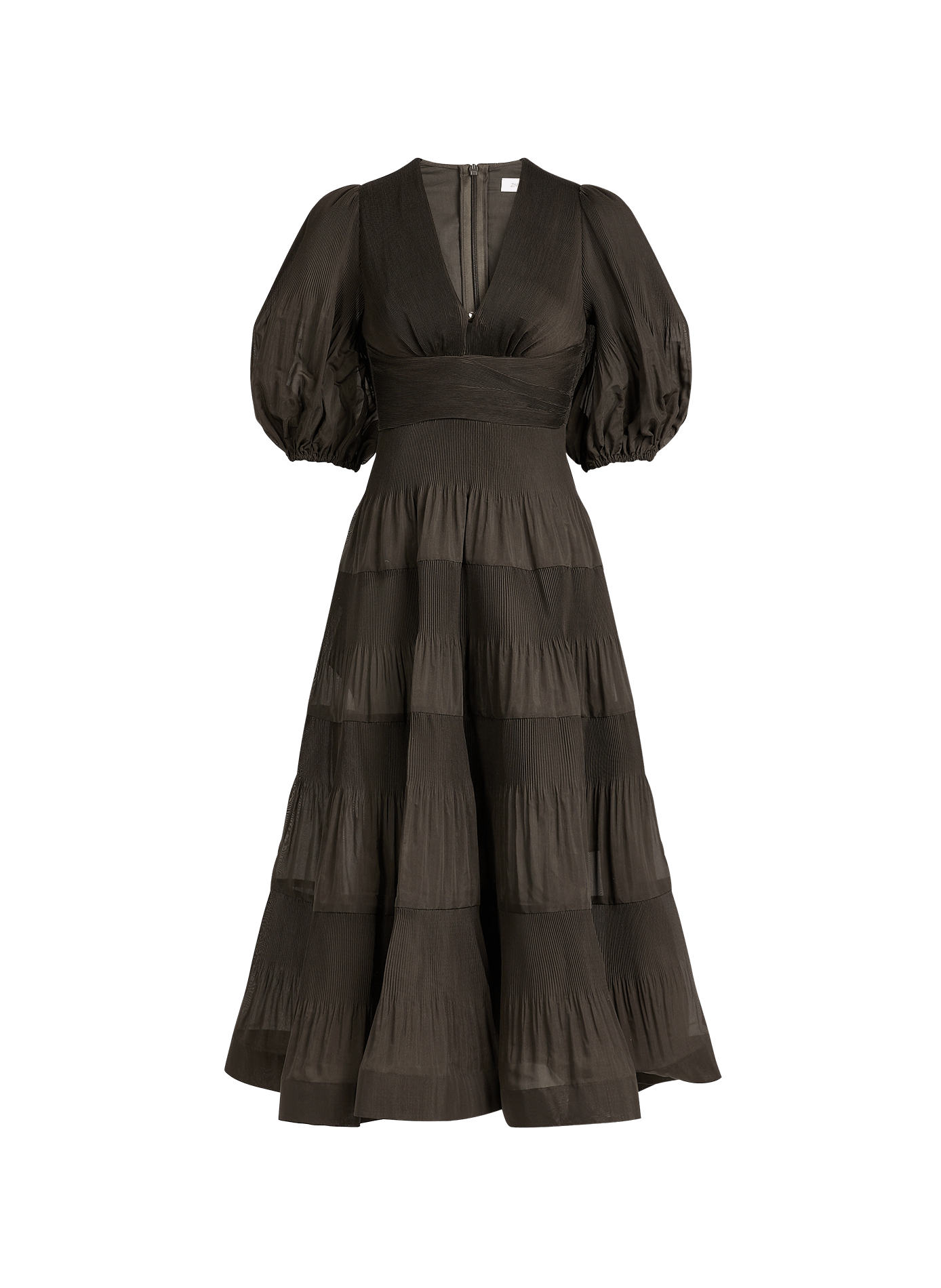 Flared Pleated Dress ZIMMERMANN Green