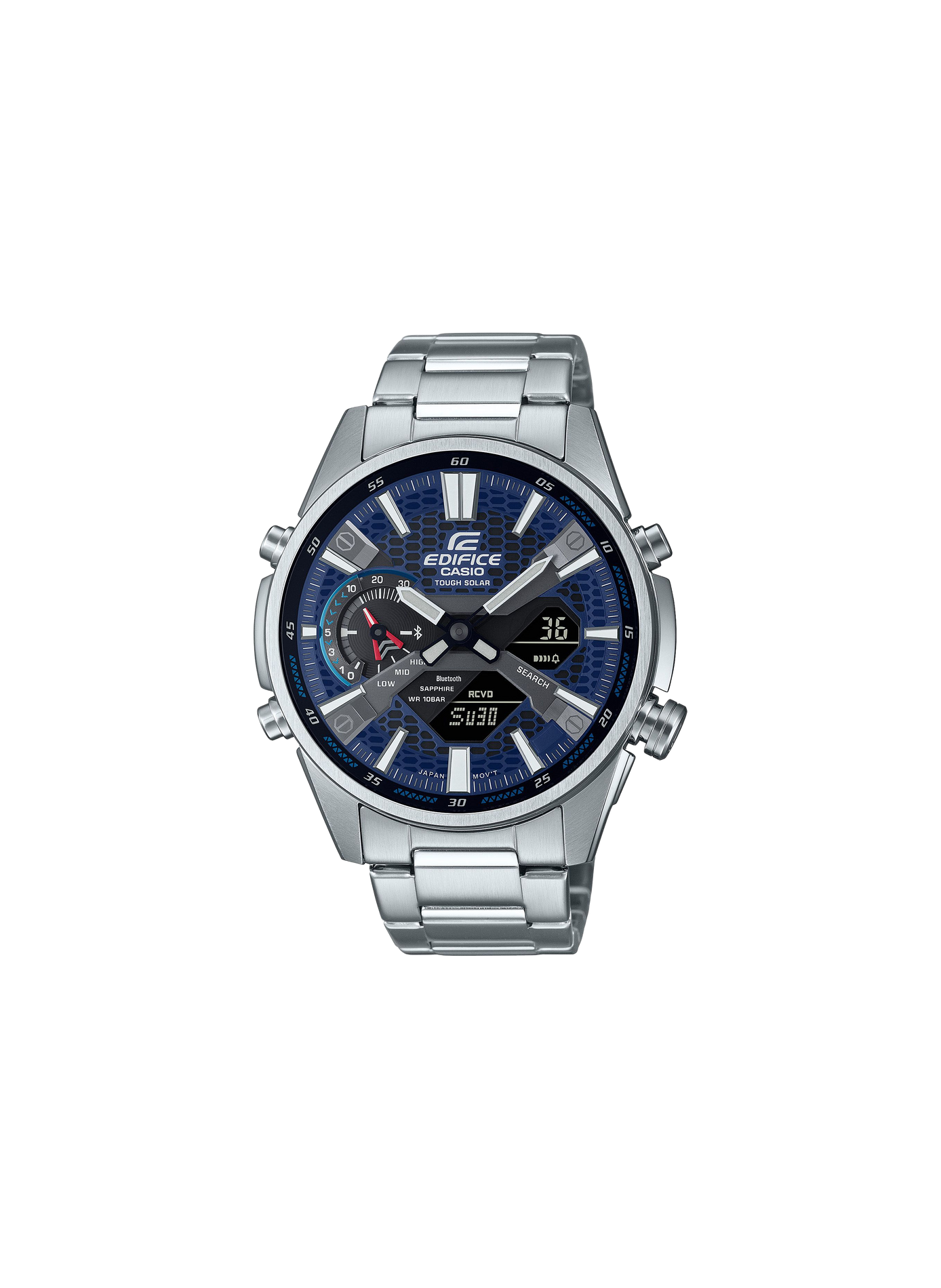 Montre analogique en acier inoxydable CASIO Noir