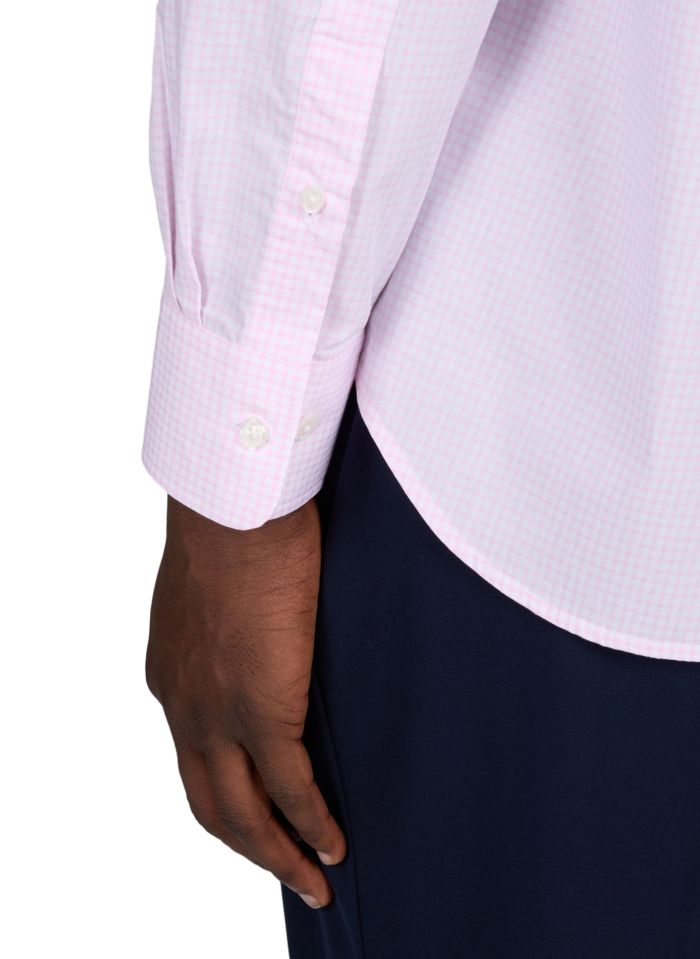 Chemise en coton dobby à carreaux EDEN PARK Rose