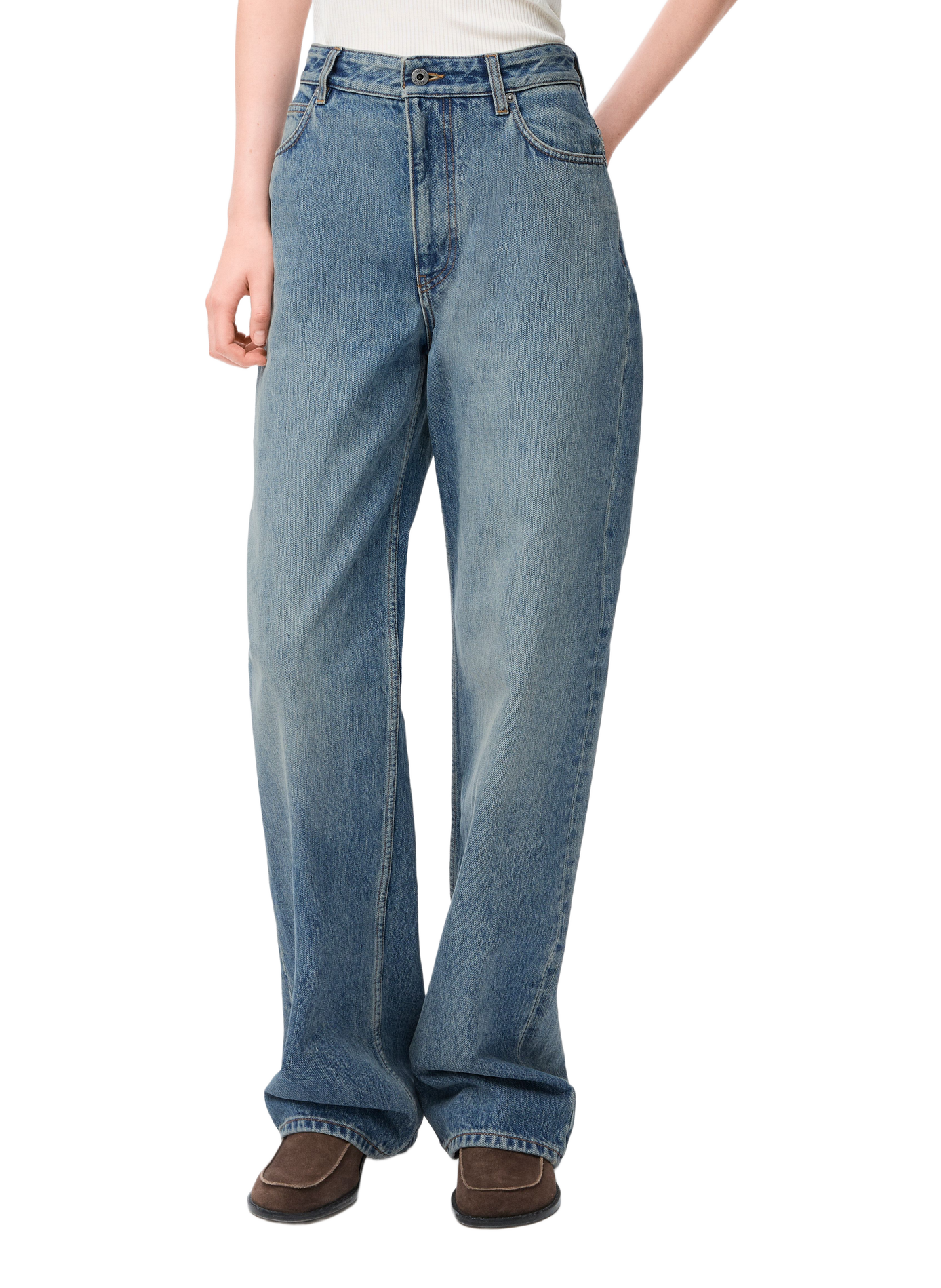 Straight leg cotton denim jeans LOEWE Blue