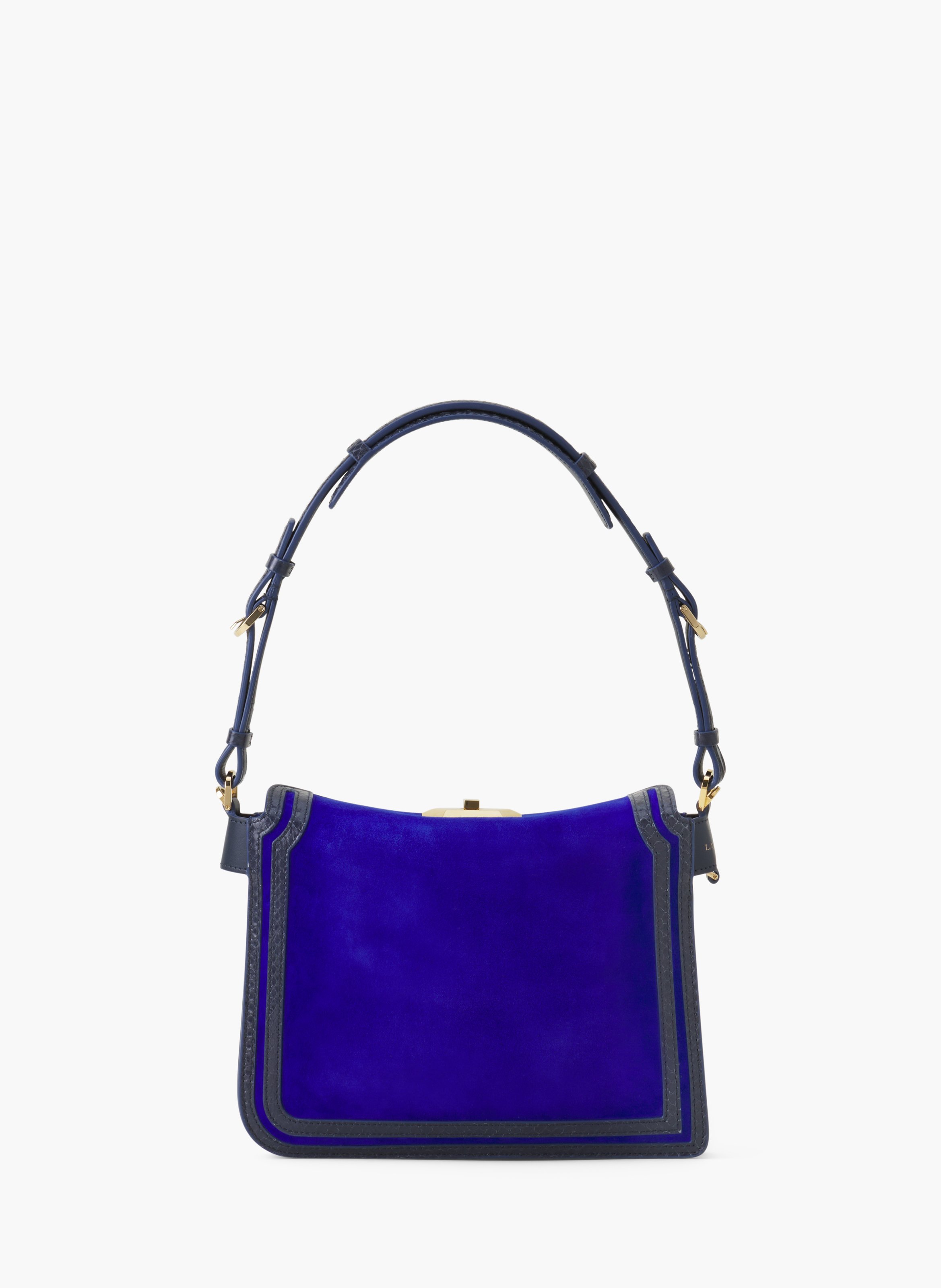 Sac compagnon 20 en daim LANVIN Bleu