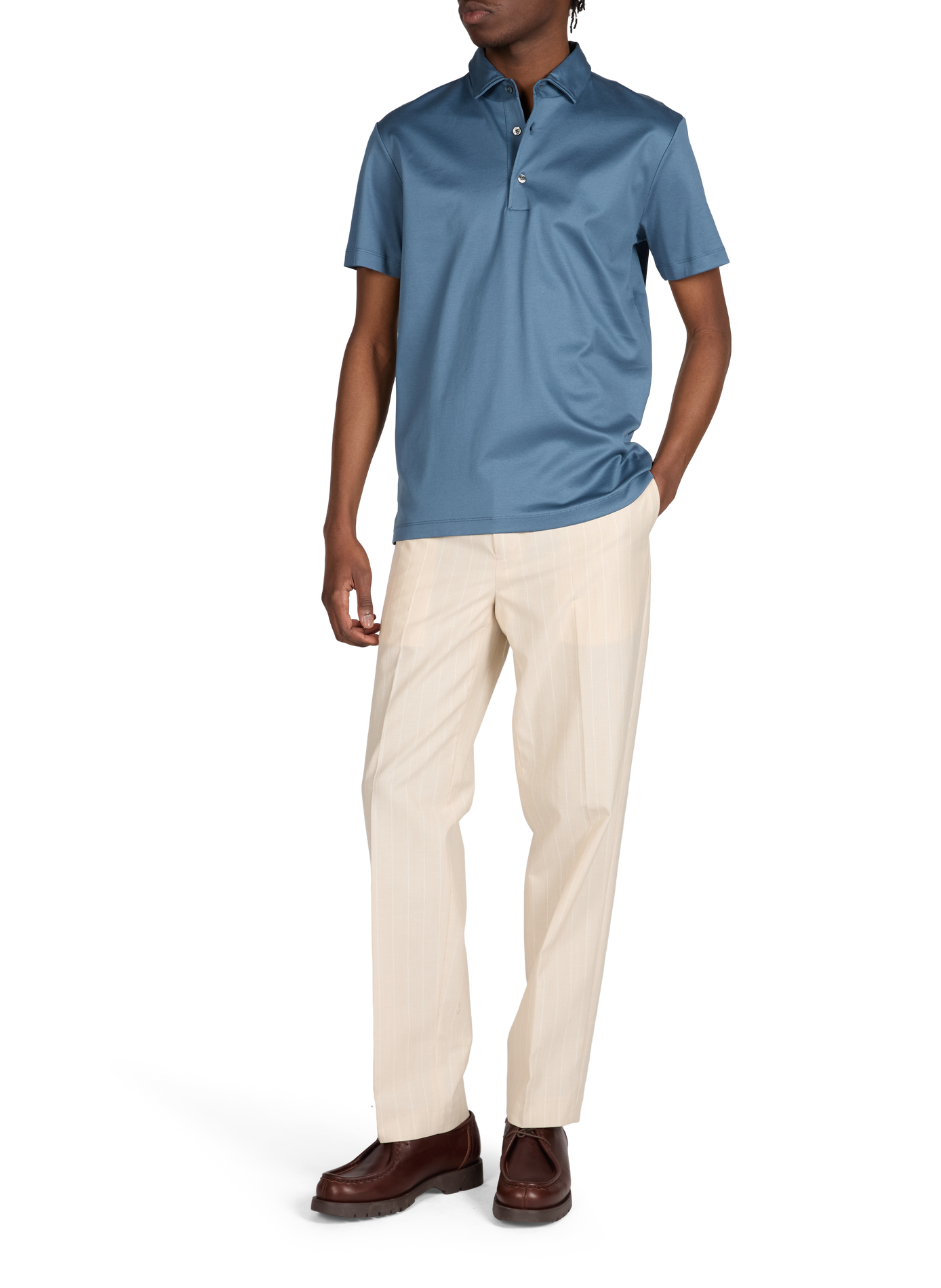 Cotton polo shirt AURELIEN Green