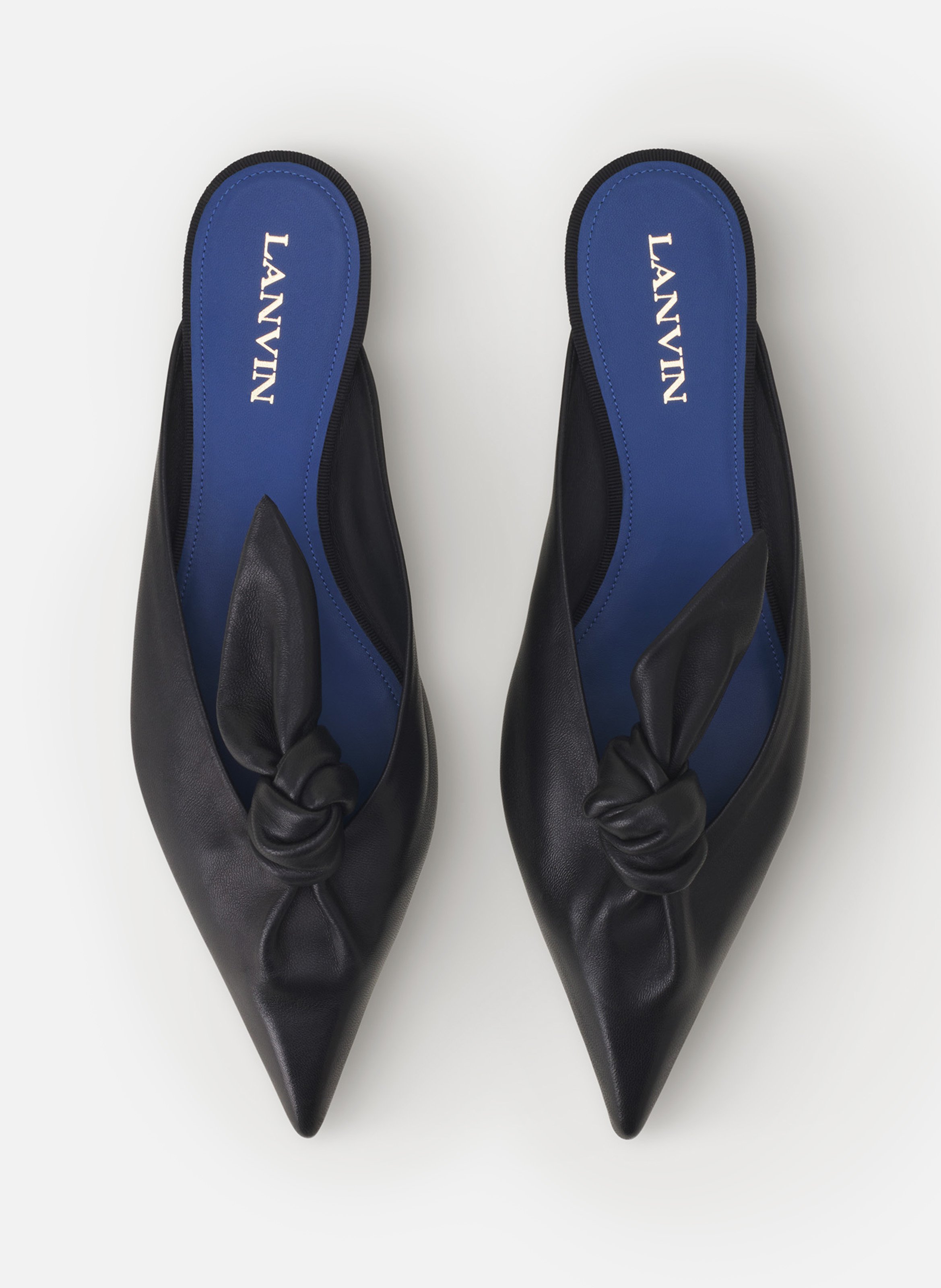 Mule midnight step noeud en cuir LANVIN Noir