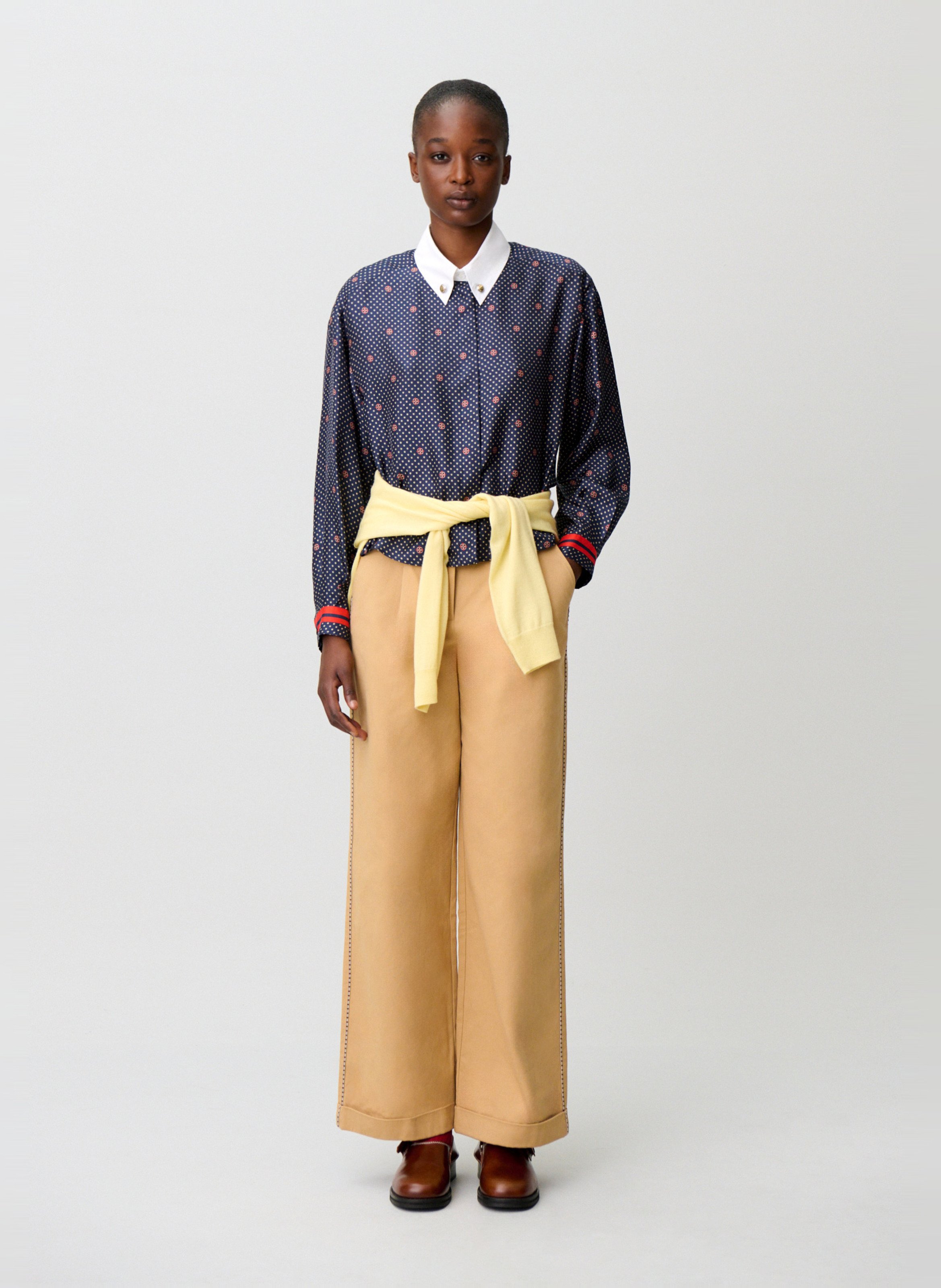 Chemise droite en soie CLAUDIE PIERLOT Multicolore