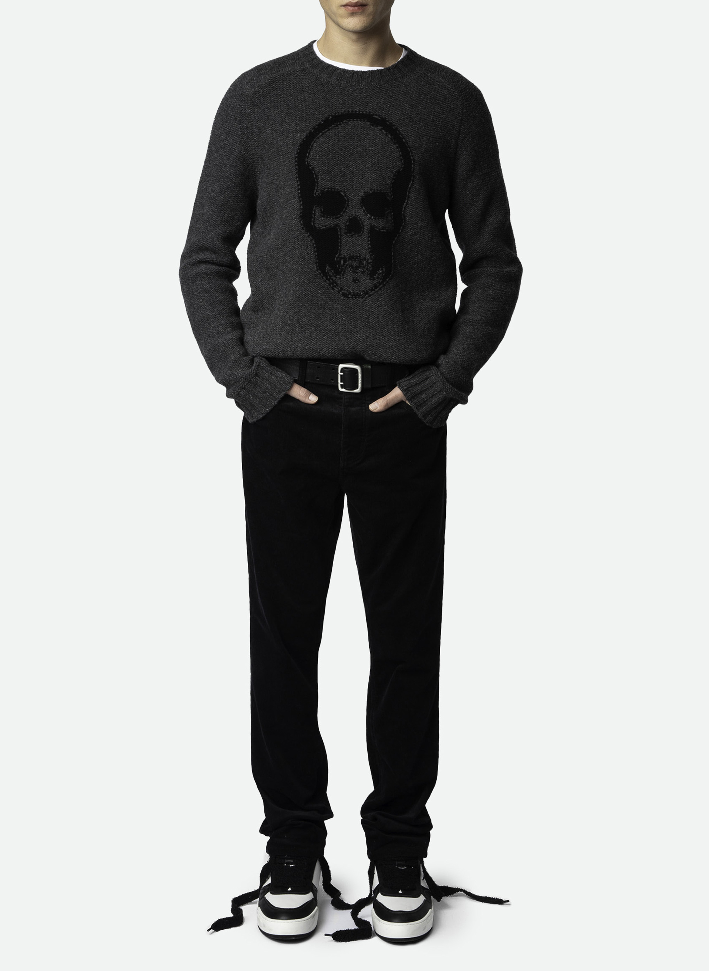 Fitted cotton blend pants "Steeve" ZADIG&VOLTAIRE Black