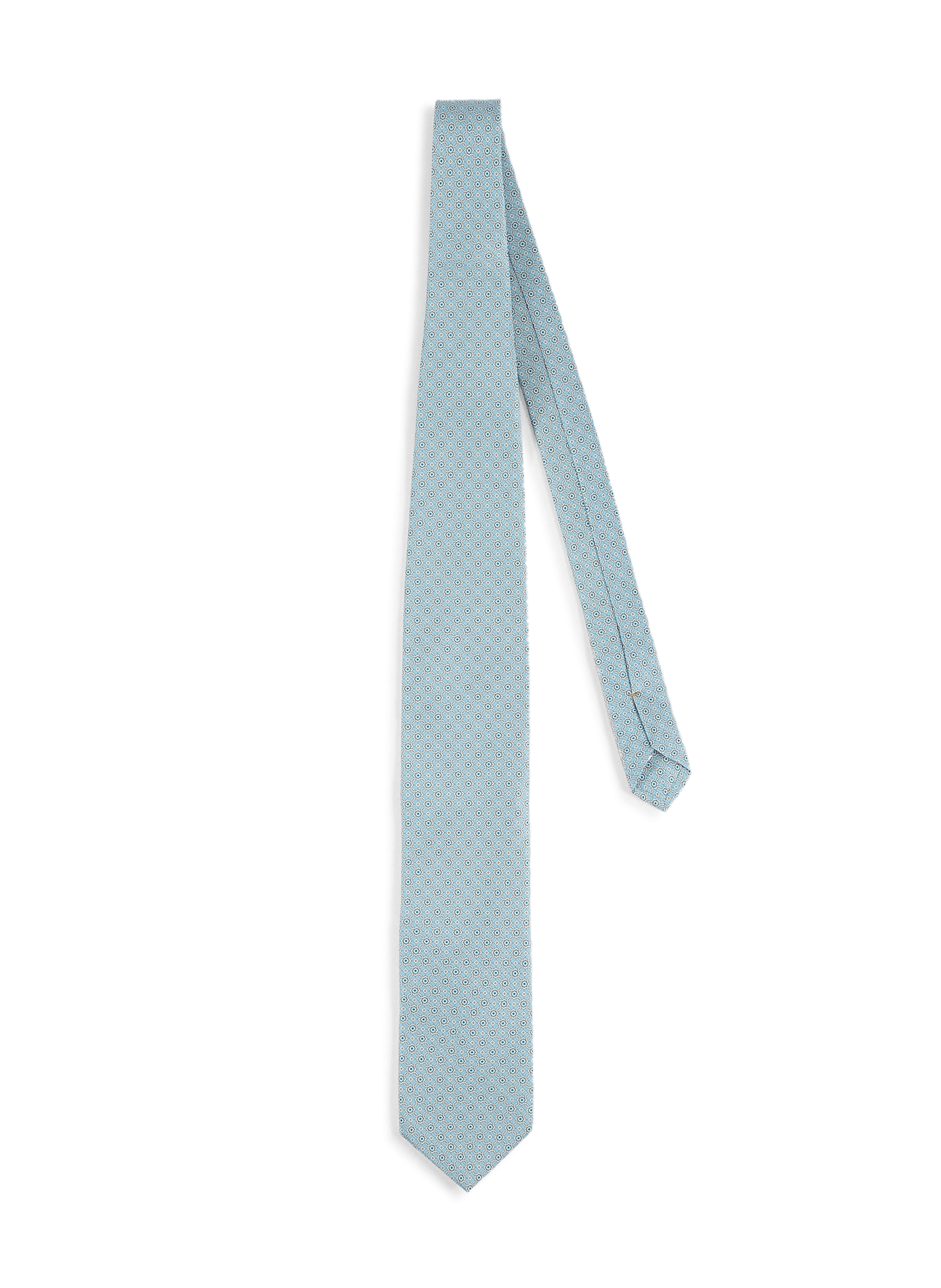 Zijden bedrukte stropdas ETON Blauw